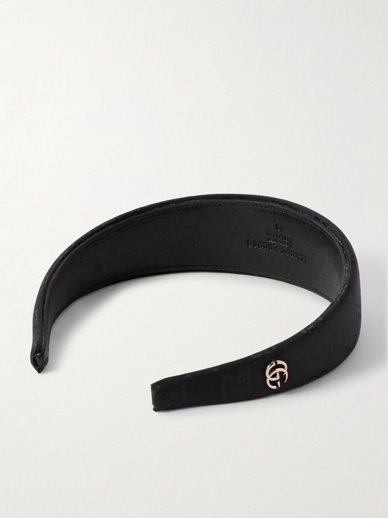 Embellished nylon-jacquard headband Black 3
