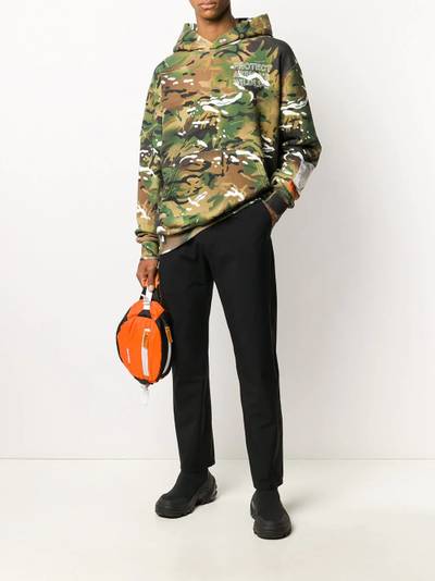 Heron Preston camouflage cotton hoodie outlook