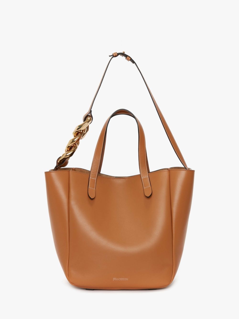 SMALL CHAIN LEATHER CABAS BAG - 5