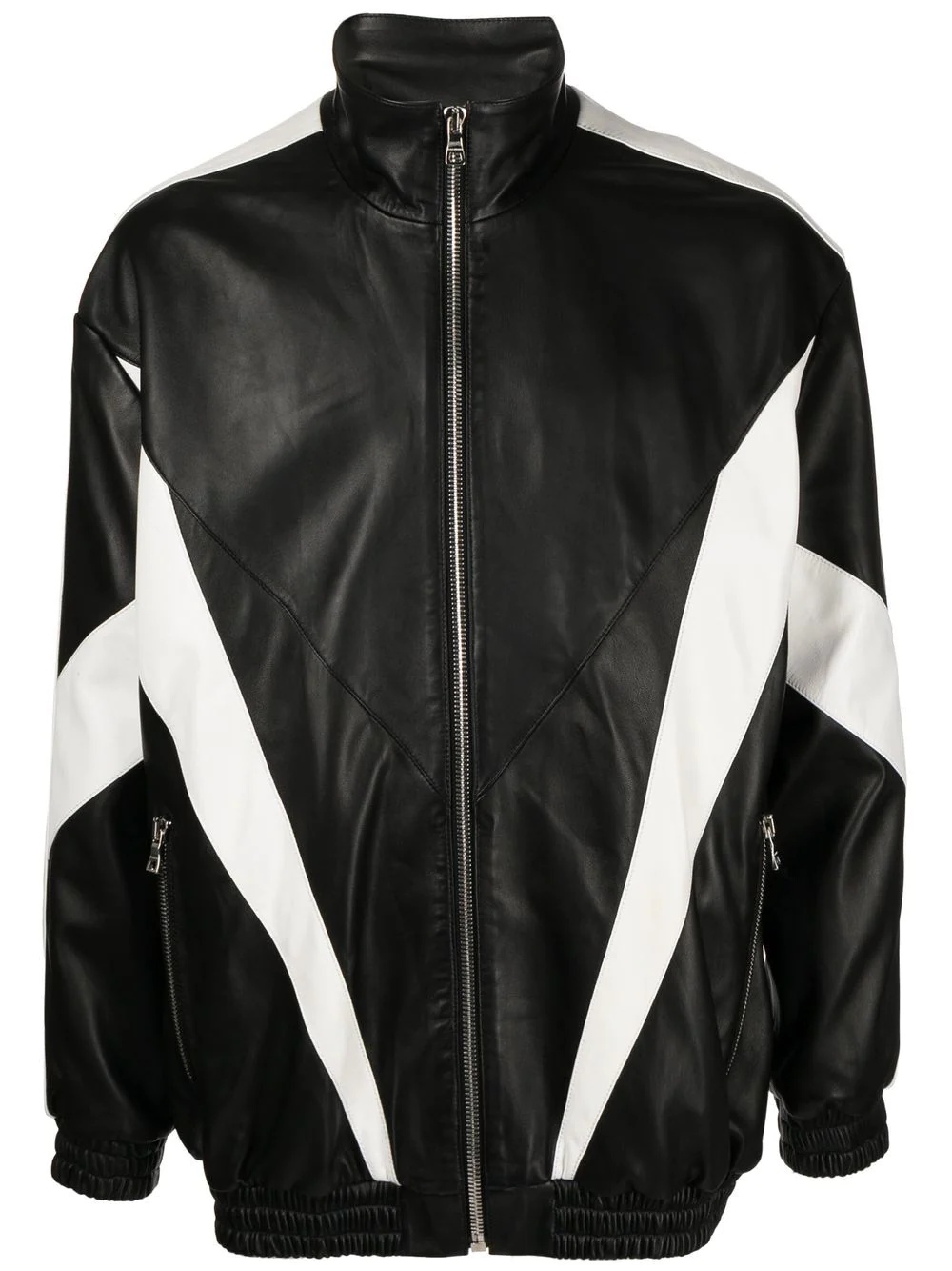 logo-embossed lambskin jacket - 1