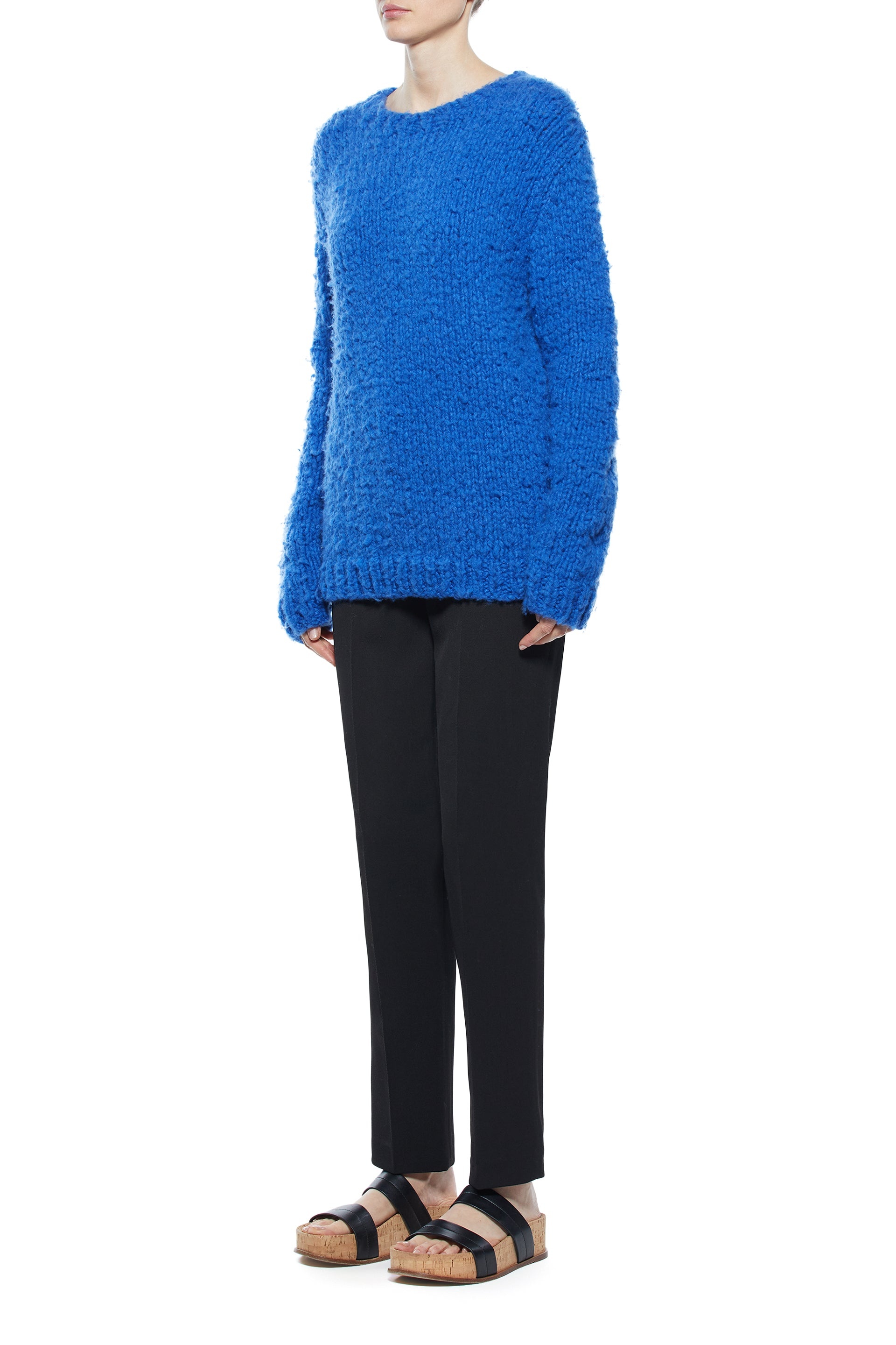 Lawrence Sweater in Cobalt Welfat Cashmere - 3