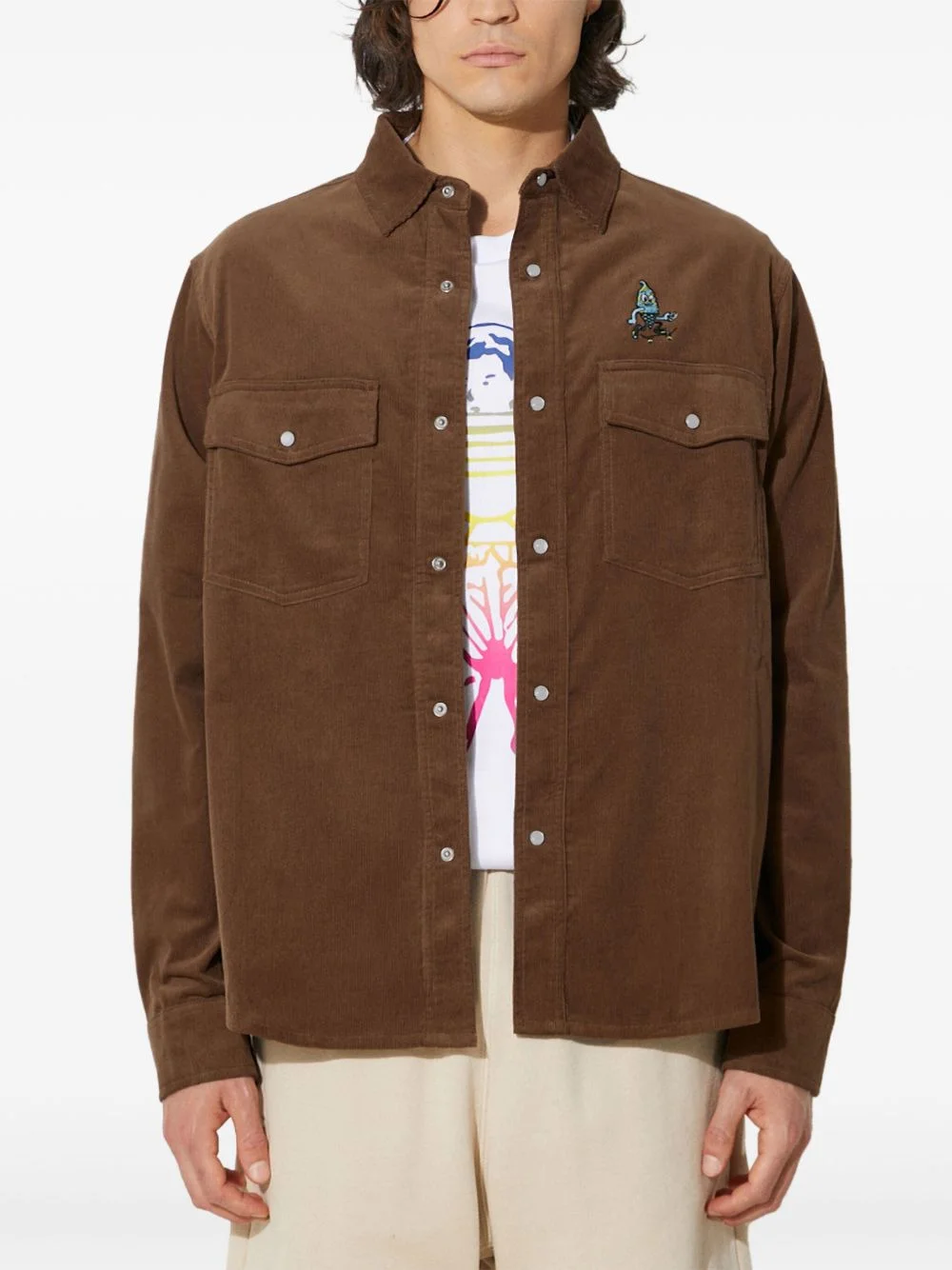 logo-print shirt - 1