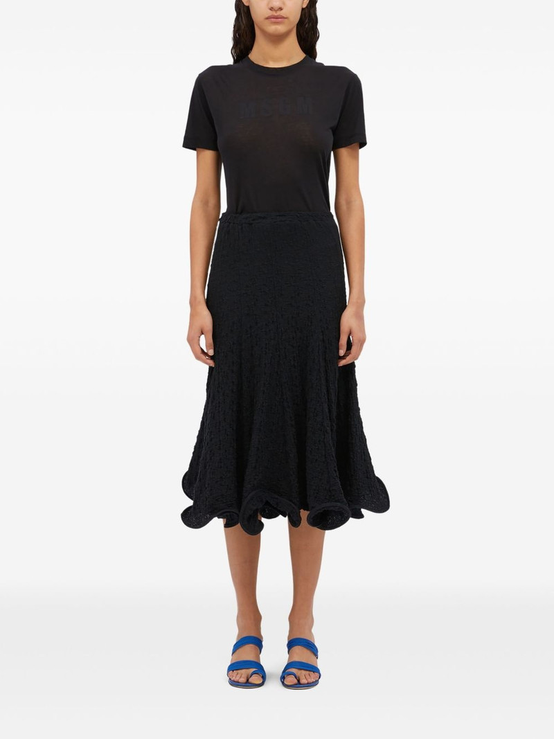 MSGM crinkle-effect skirt outlook