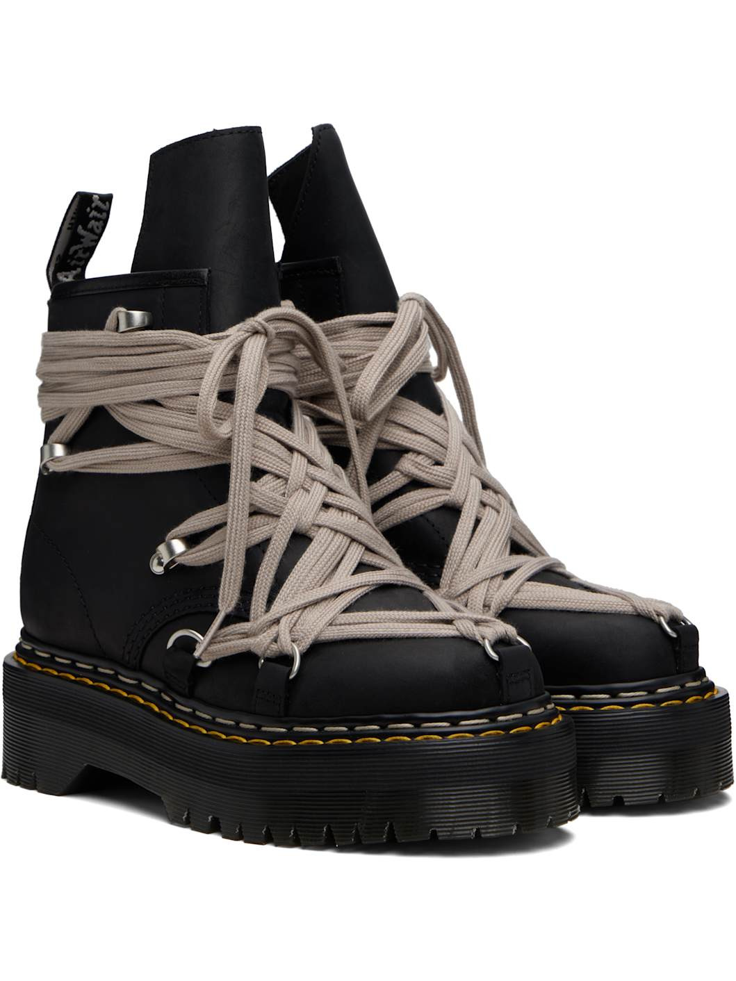 Black Dr. Martens Edition 1460 Quad Sole Megalace Boots - 4