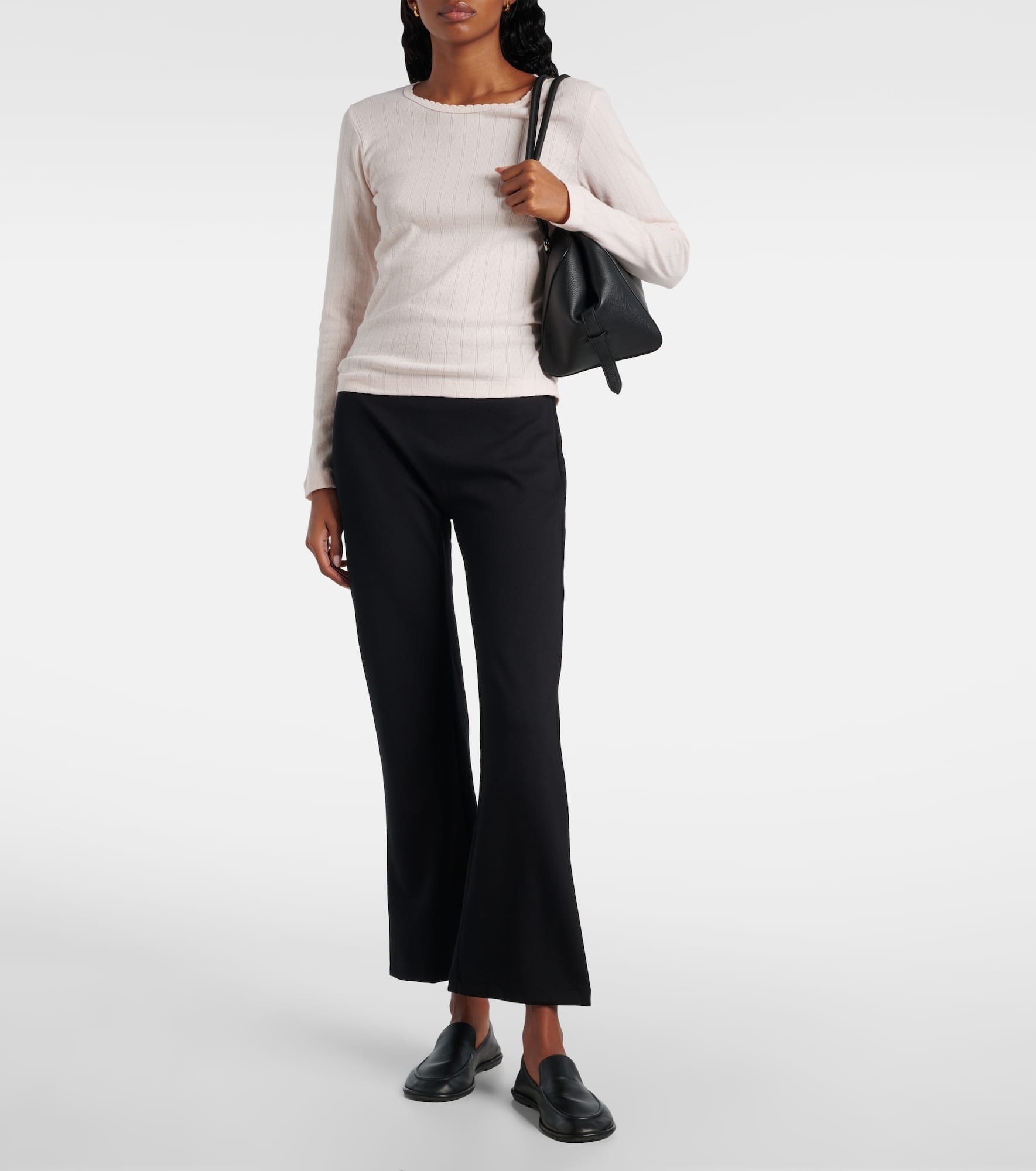 Pointelle cotton T-shirt - 2