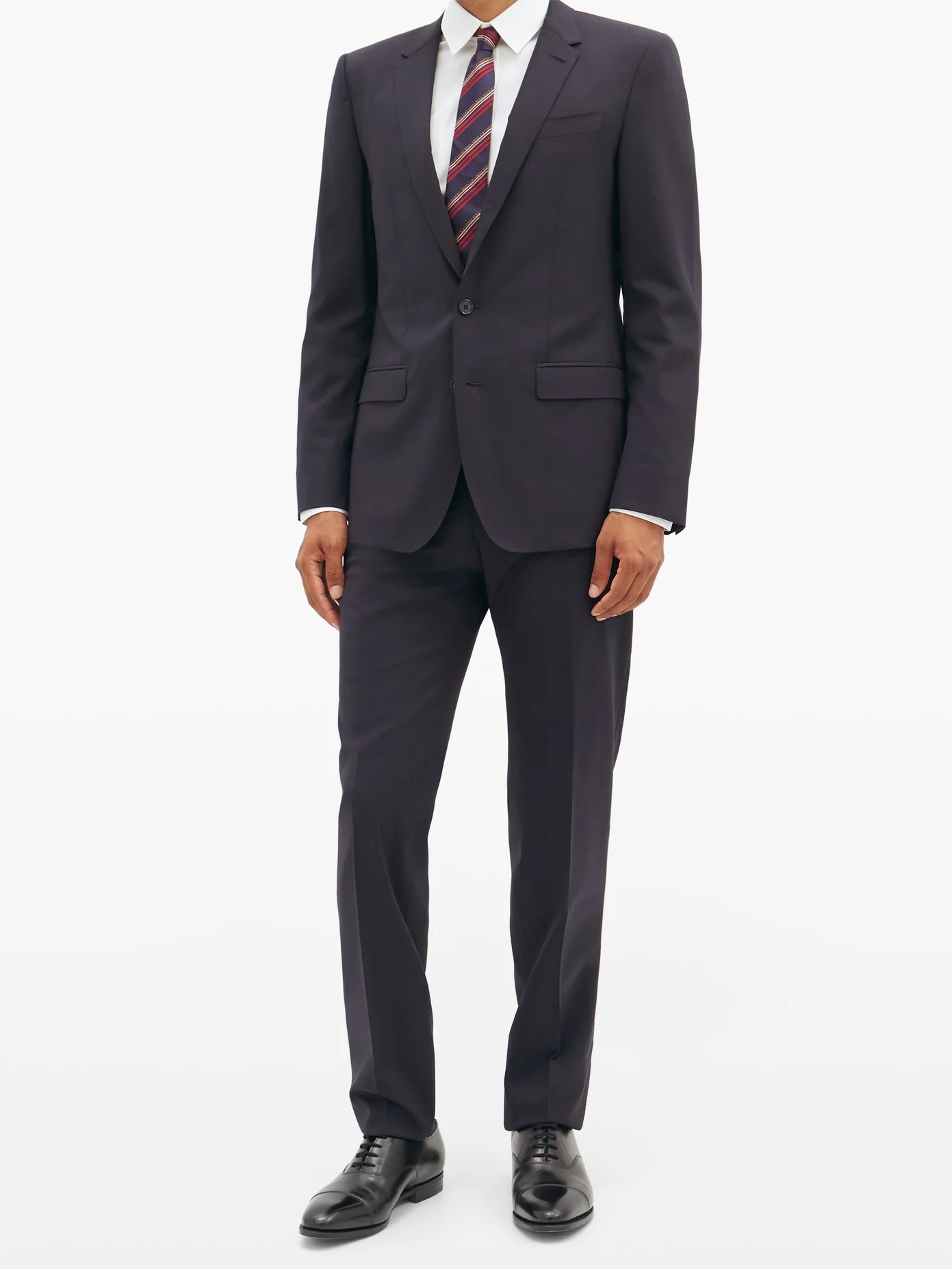 Martini-fit virgin wool-blend crépe two-piece suit - 2