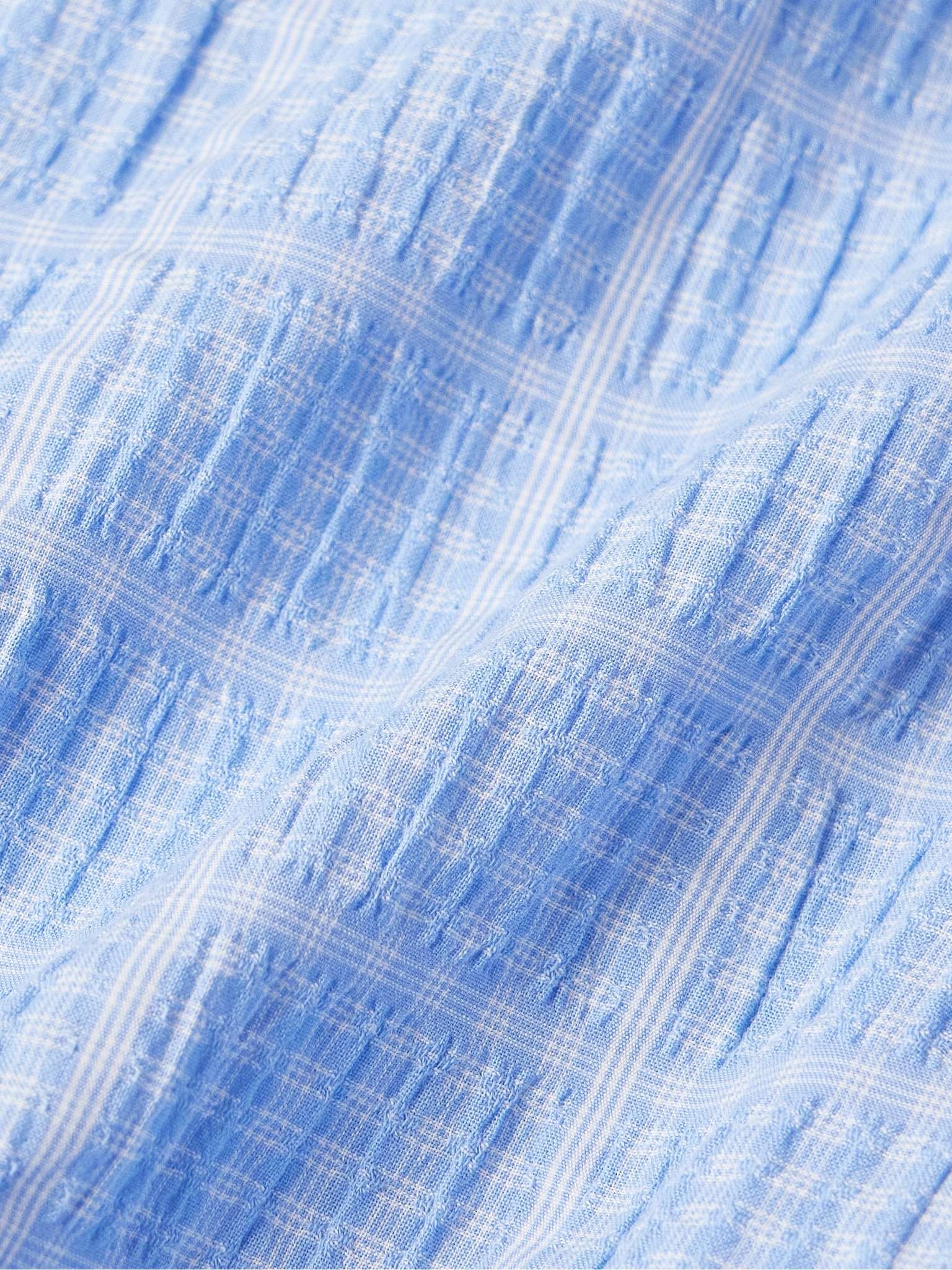 Executive Checked Cotton-Seersucker Shirt - 5