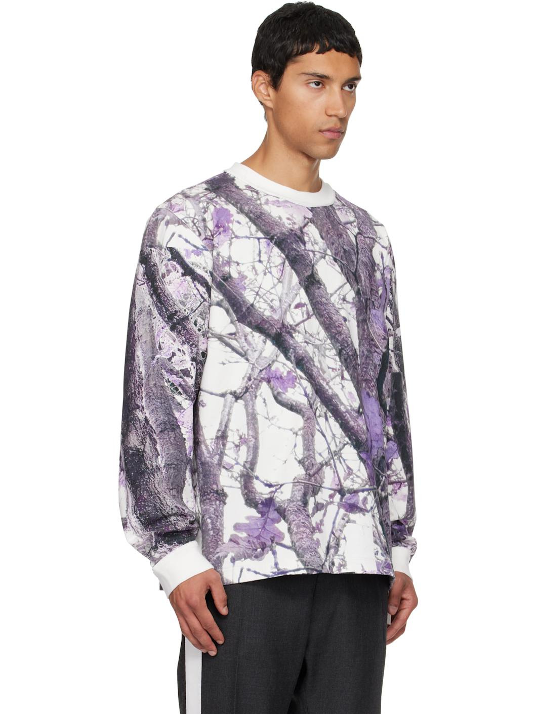 White Big Long Sleeve T-shirt - 2