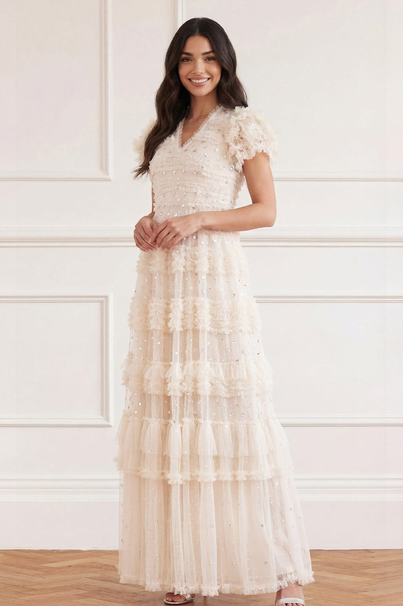 Vivian V-Neck Gown 3