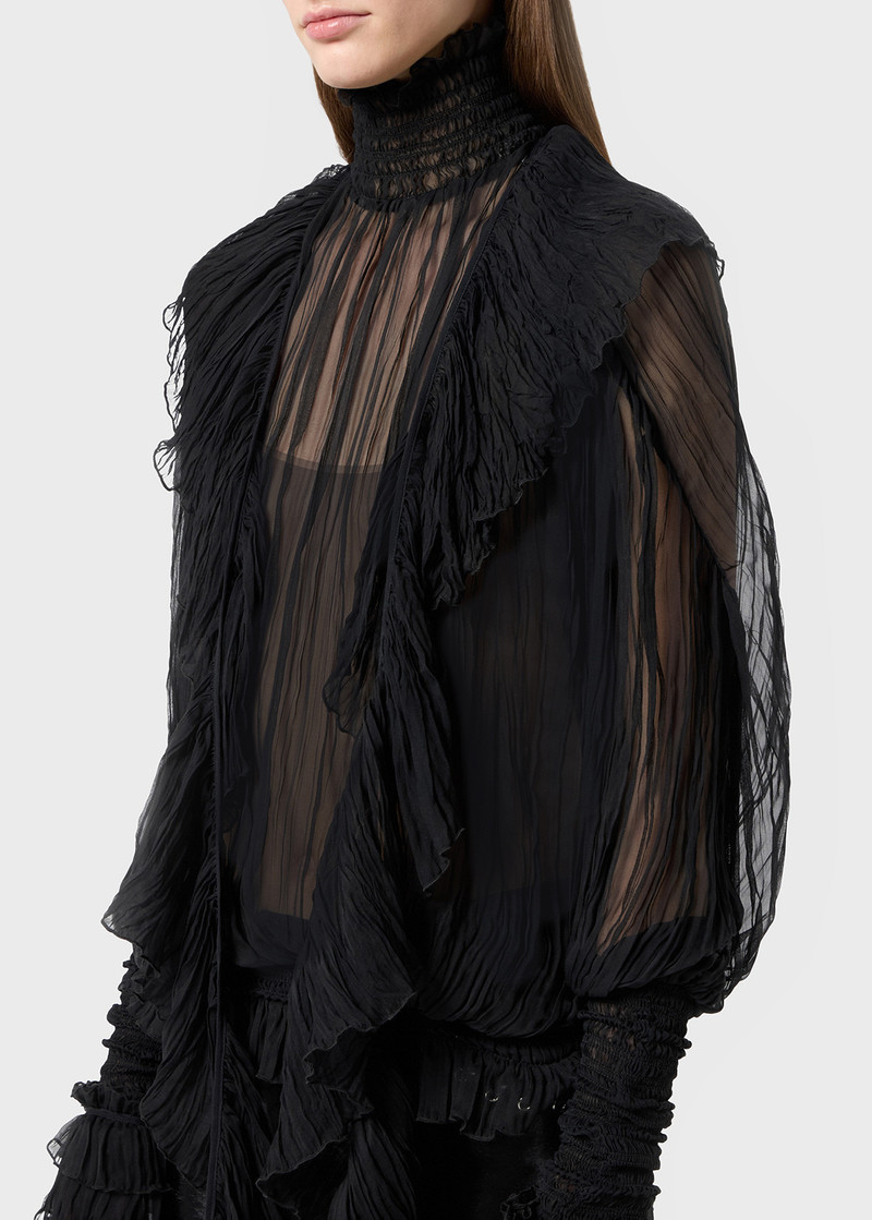 SILK CHIFFON BLOUSE WITH RUFFLES 5