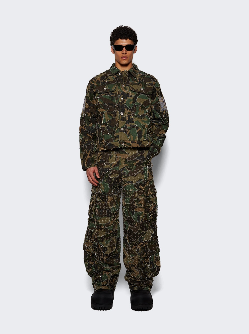 Micro Distressed Cargo Pant Olive - 5
