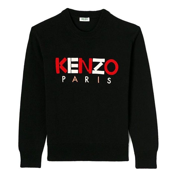 KENZO SS20 Long Sleeves Pullover Knit Black FA5-2PU507-808-99 - 1
