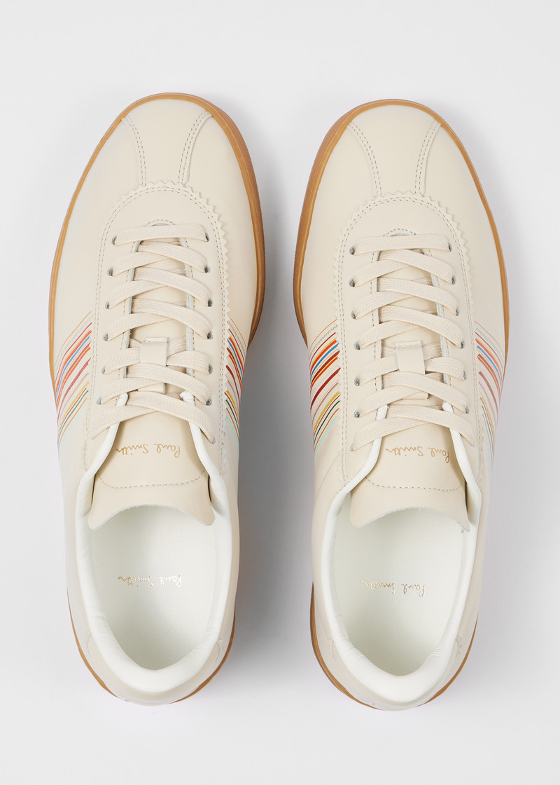 Women's Ecru 'Monza' Retro Trainers 3