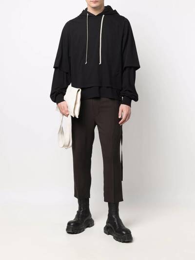 Rick Owens DRKSHDW side-tie hooded sweater outlook