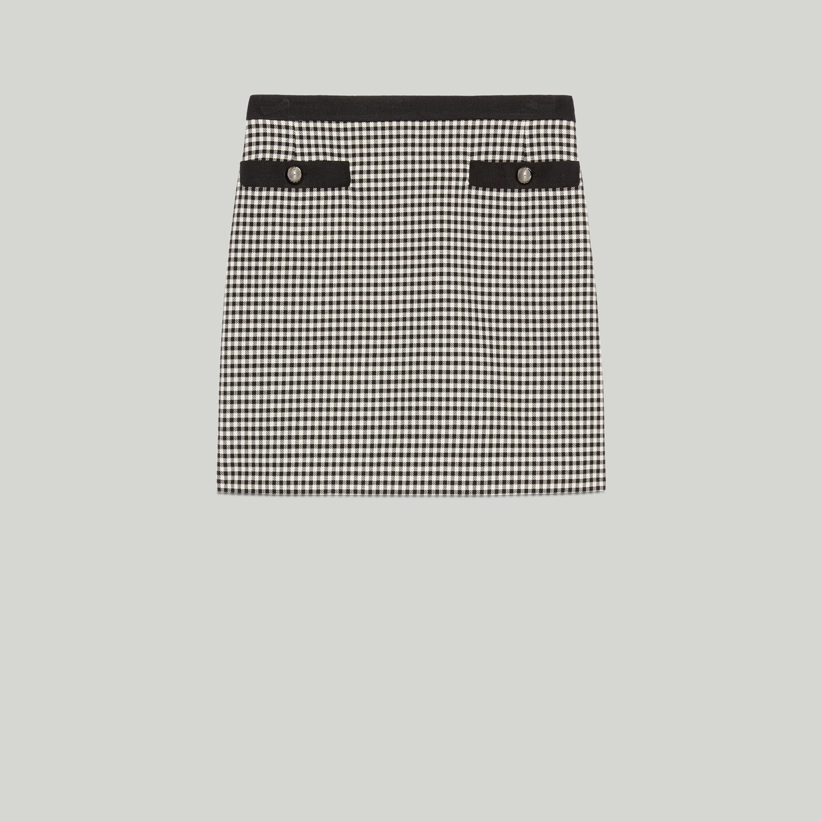 Gingham cotton skirt - 1