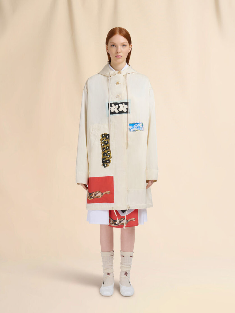 Marni CREAM TAFFETA PARKA outlook