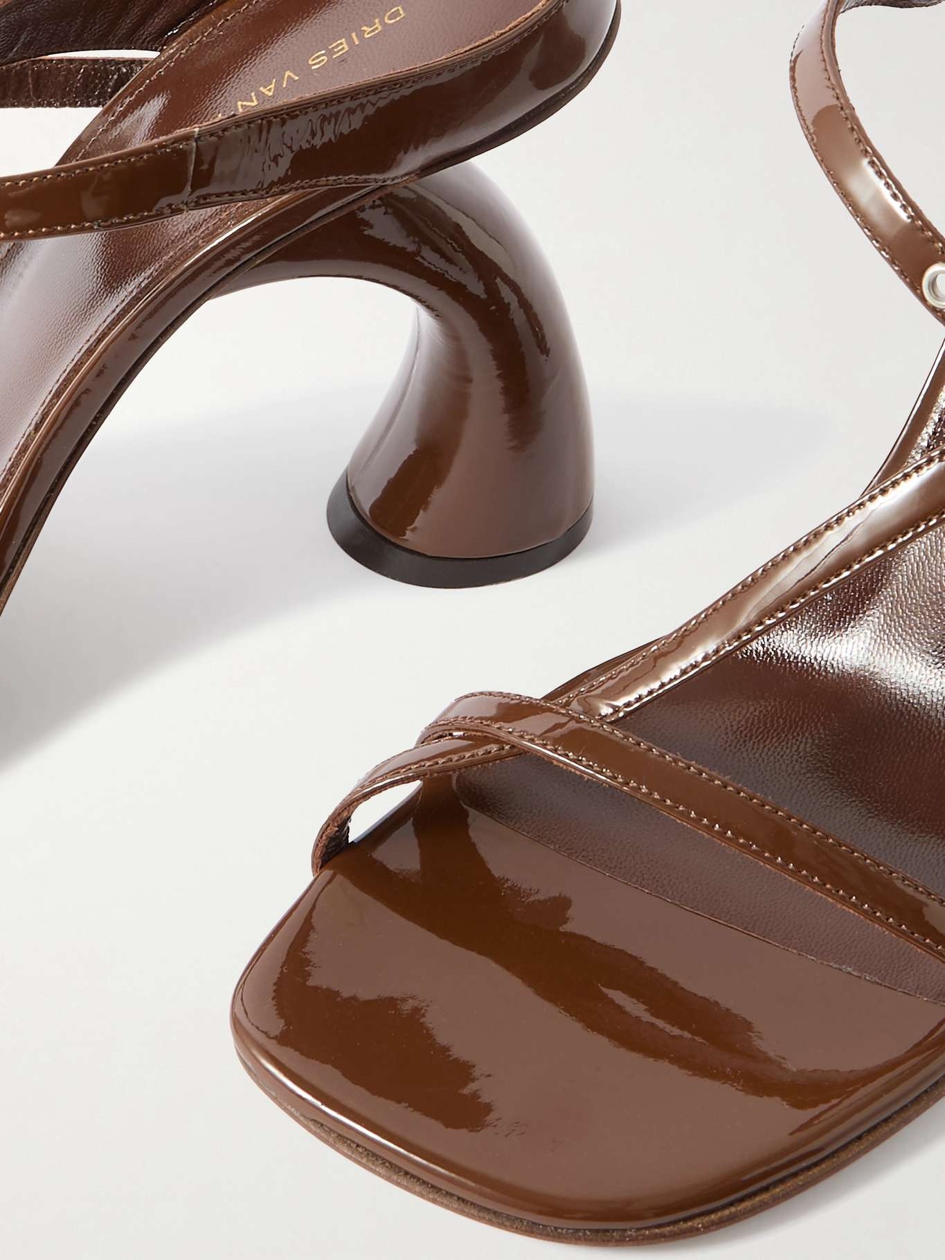 Patent-leather mules Dark brown - 4