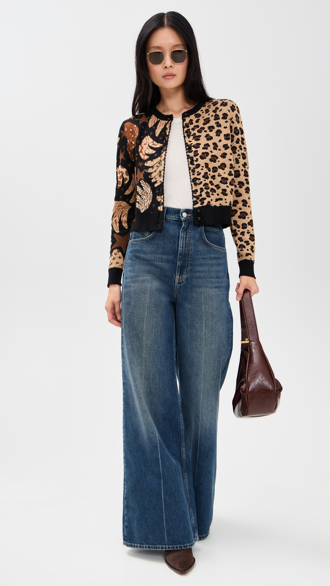 Banana Leopard Mixed Cardigan - 4
