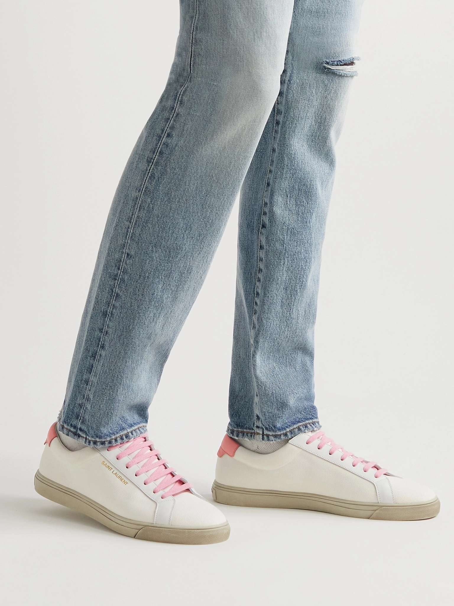 Andy Leather-Trimmed Logo-Print Canvas Sneakers - 2