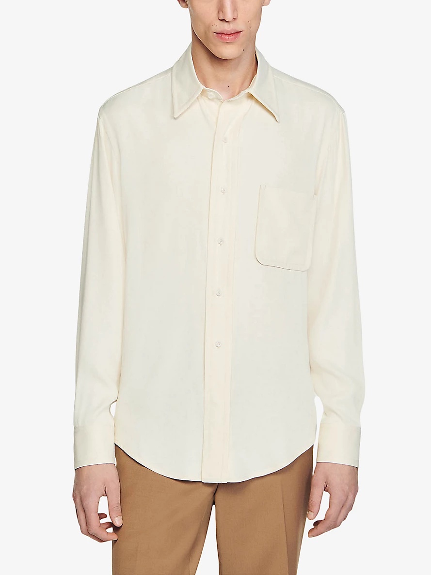 Patch-pocket relaxed-fit woven shirt - 3