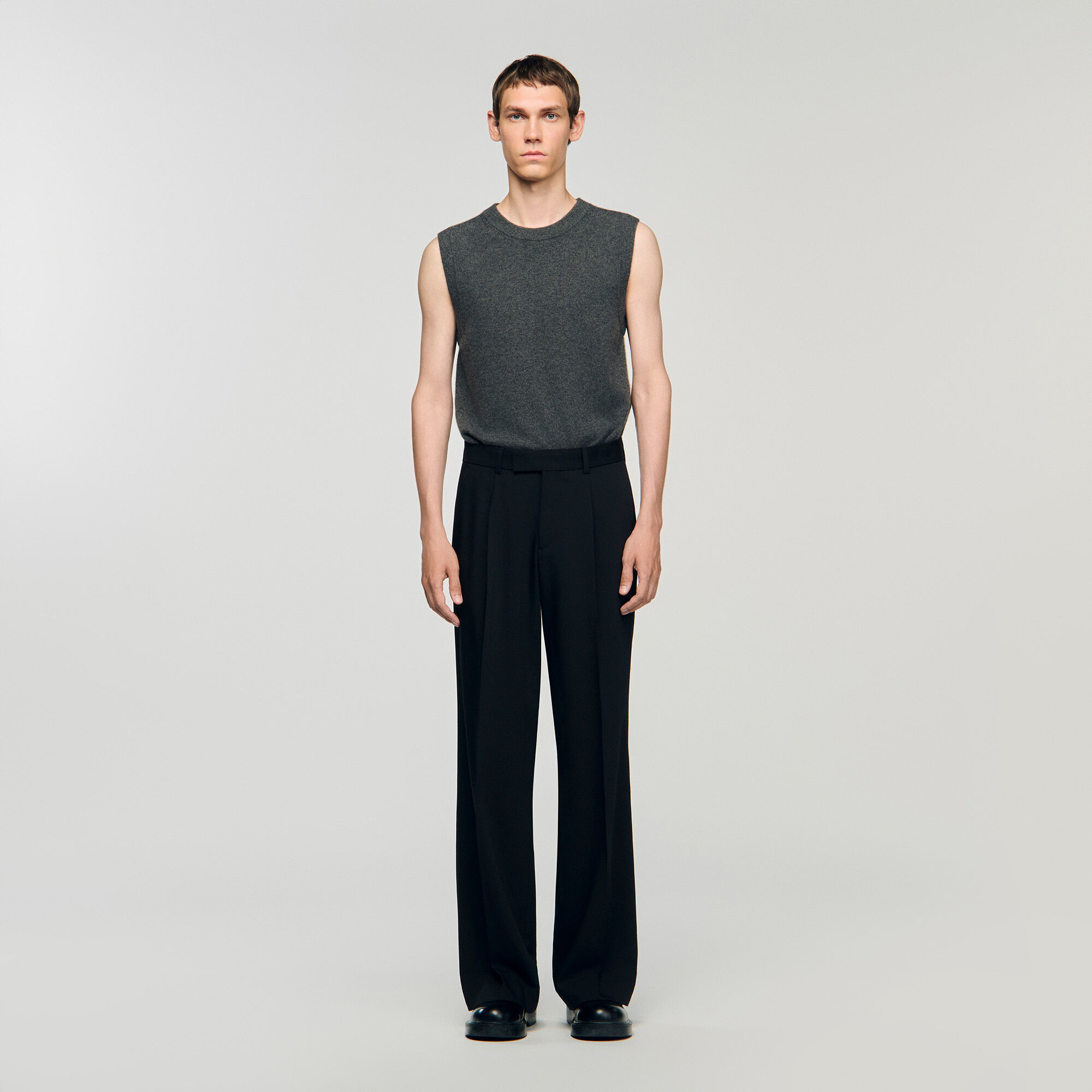 WIDE-LEG TROUSERS WITH PLEATS - 2