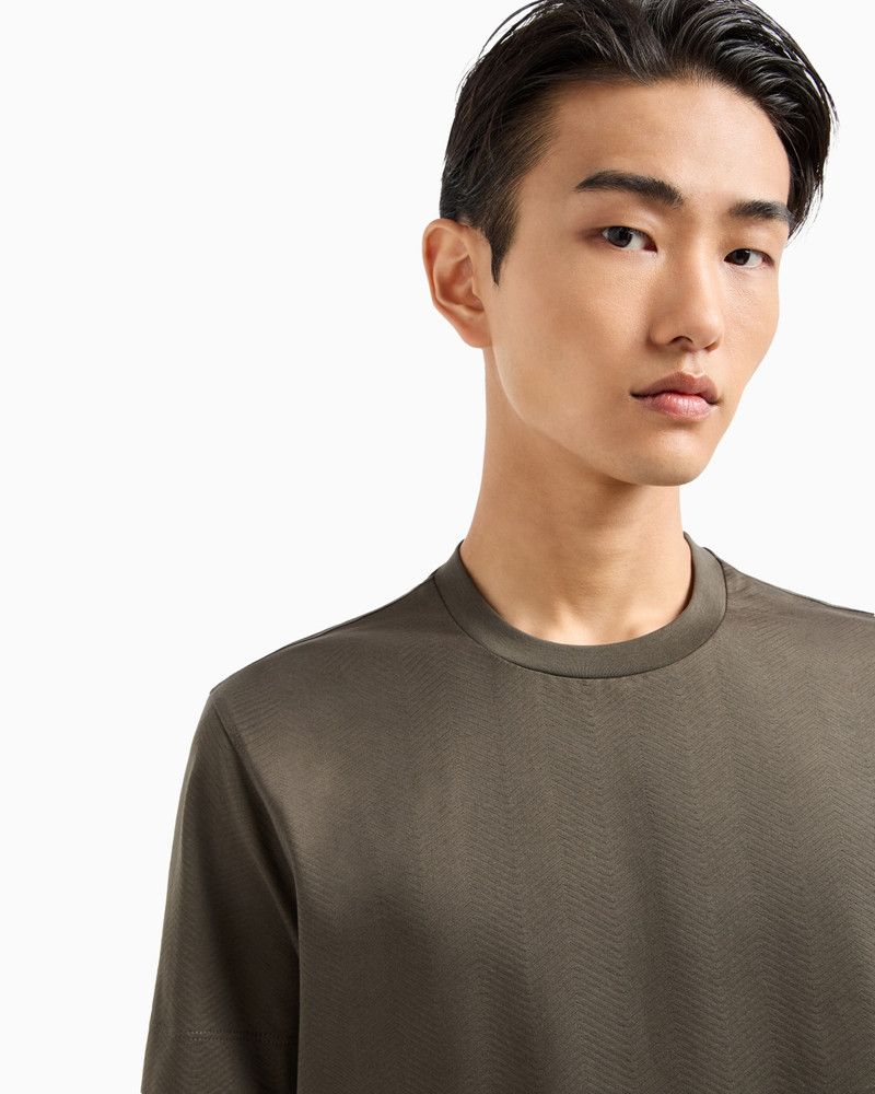 3D-effect ASV embossed jacquard jersey T-shirt 5