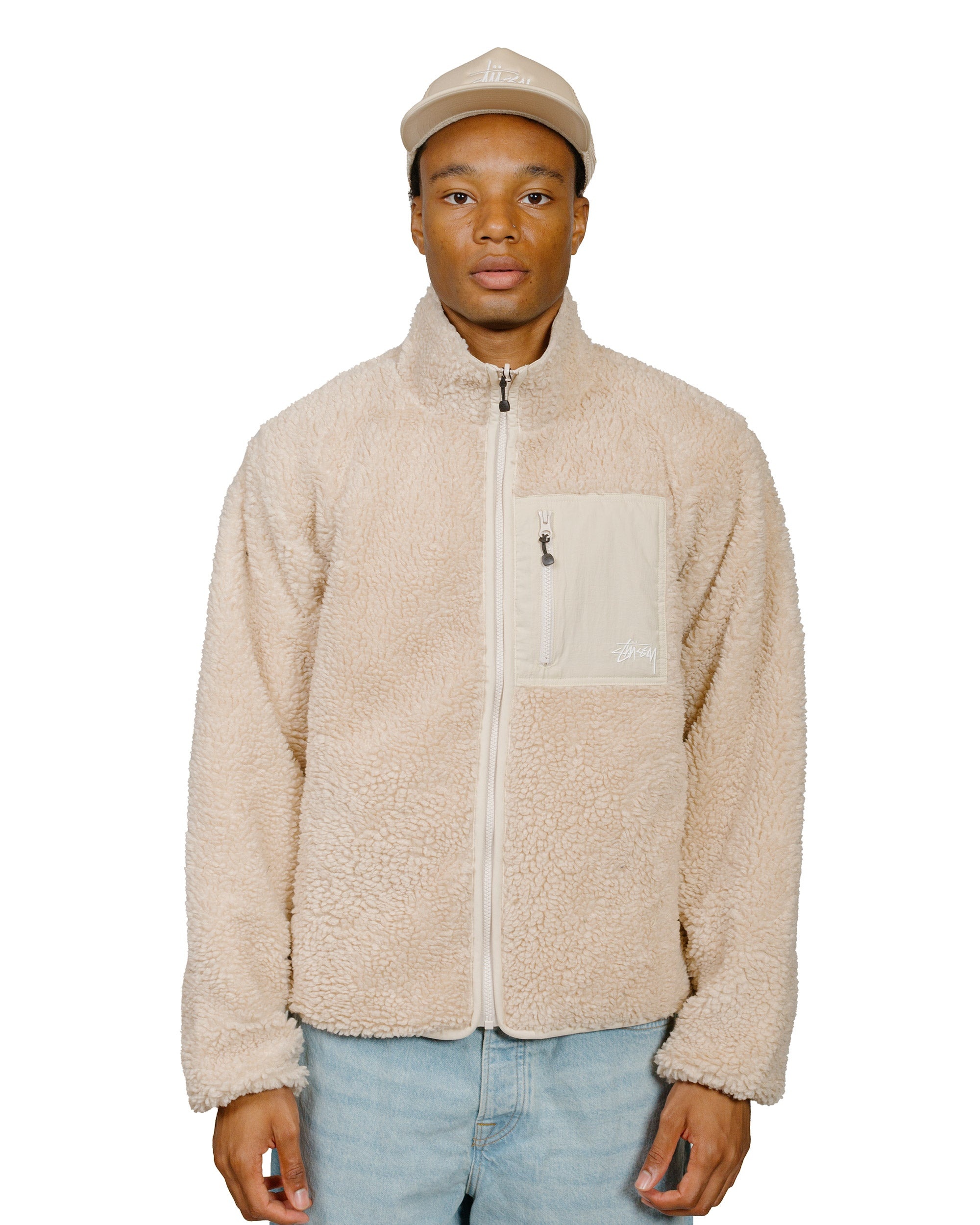 Stüssy Sherpa Reversible Jacket Natural - 3