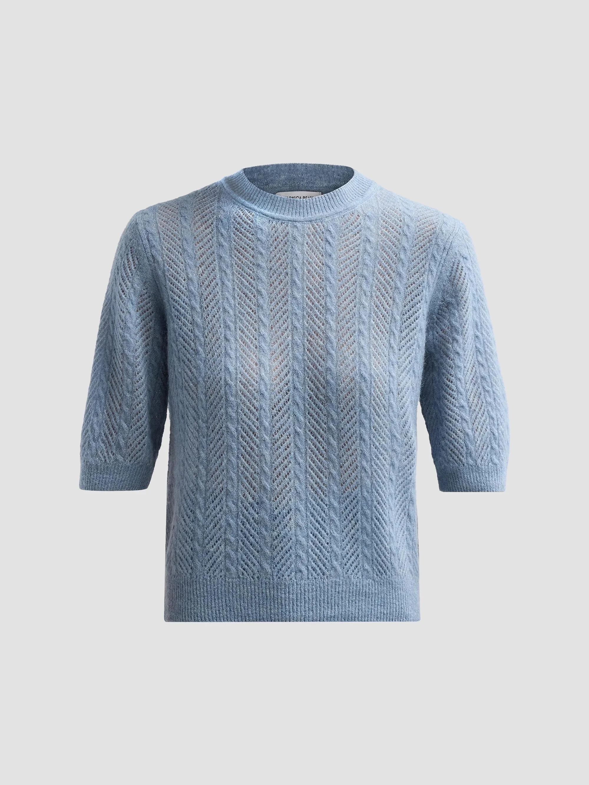 Women's Shana Cable-Knit Crewneck Sweater - Blue River - 1