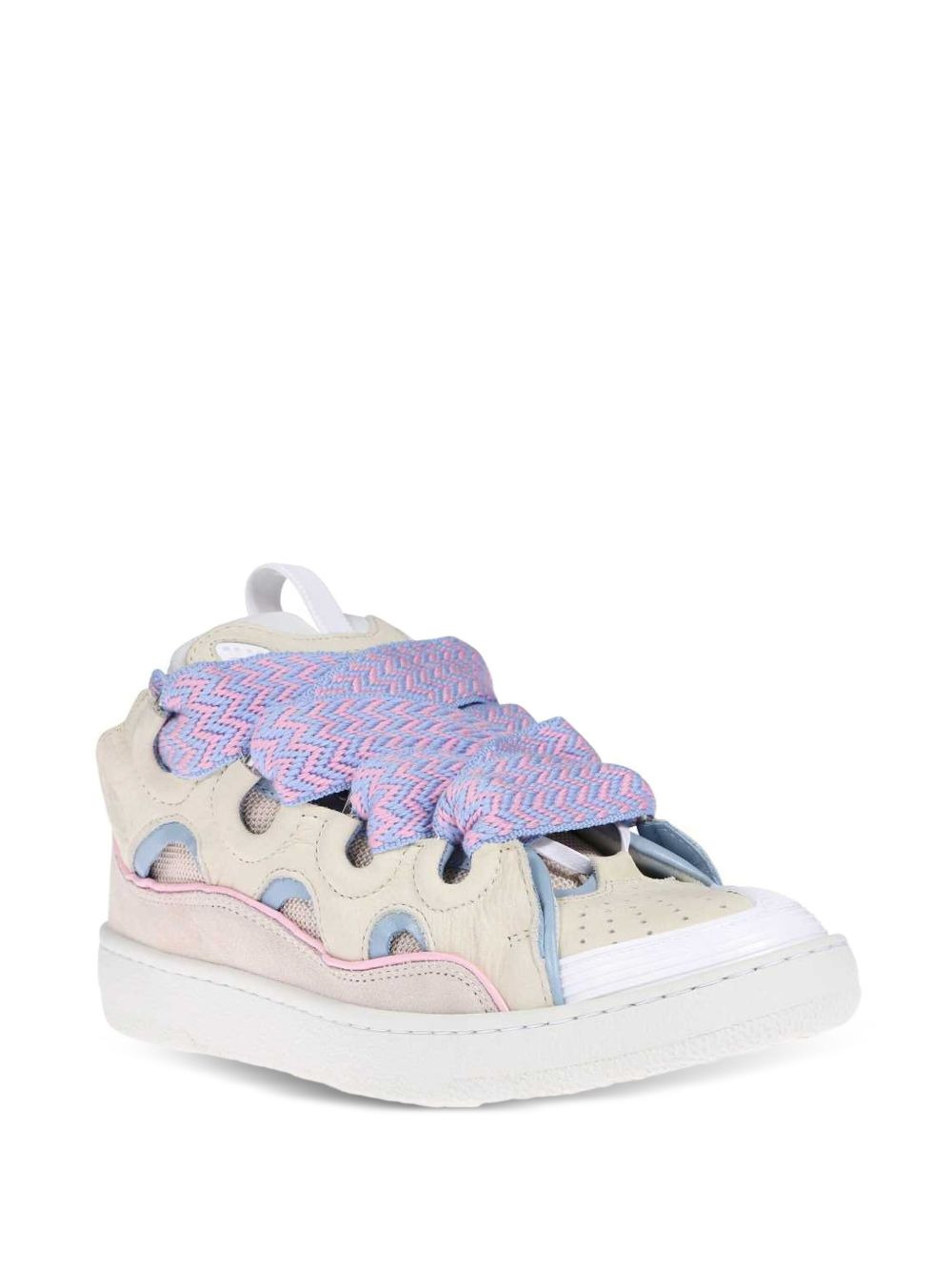 Curb lace-up perforated sneakers - 2