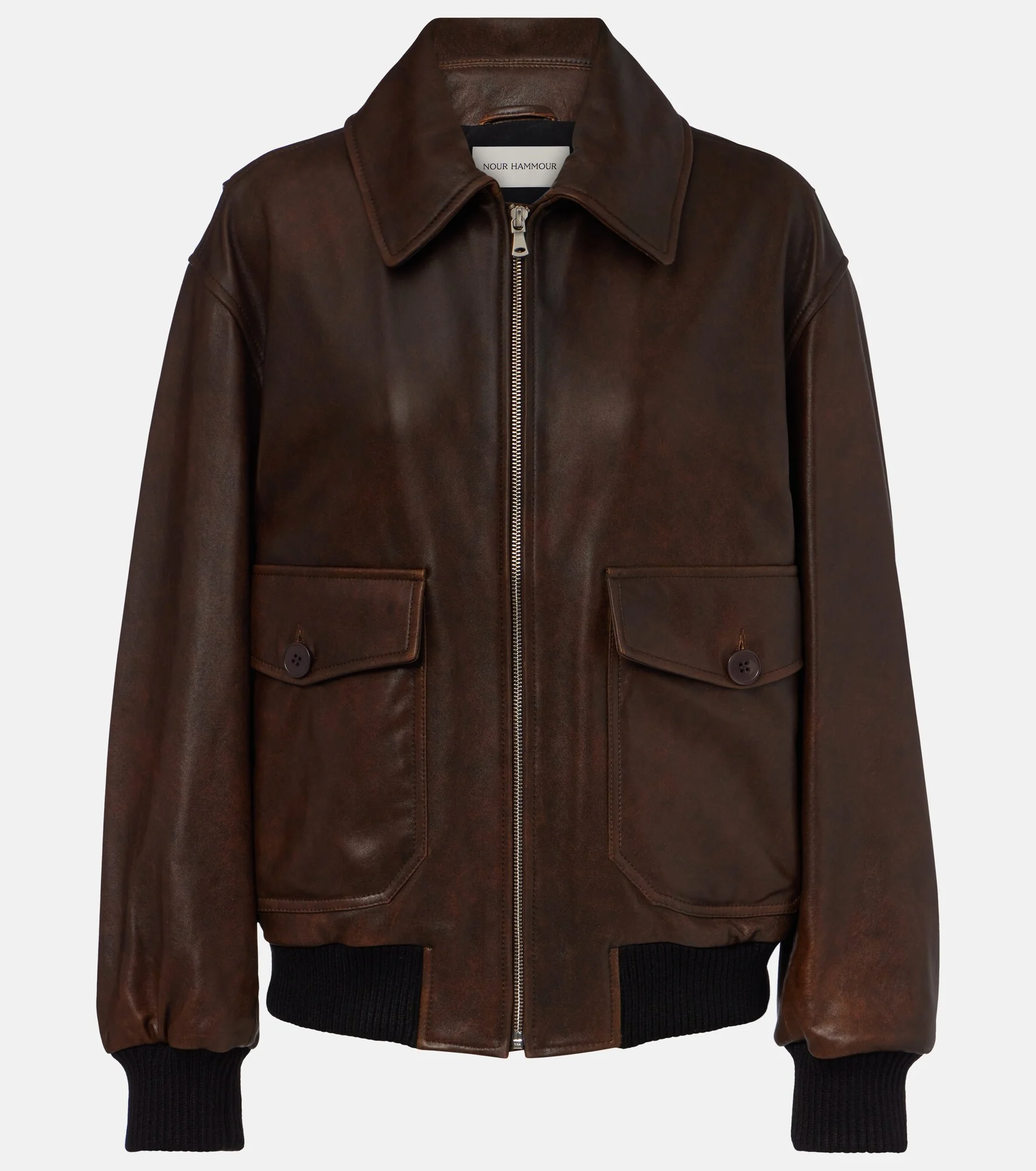 Anton leather blouson jacket - 1