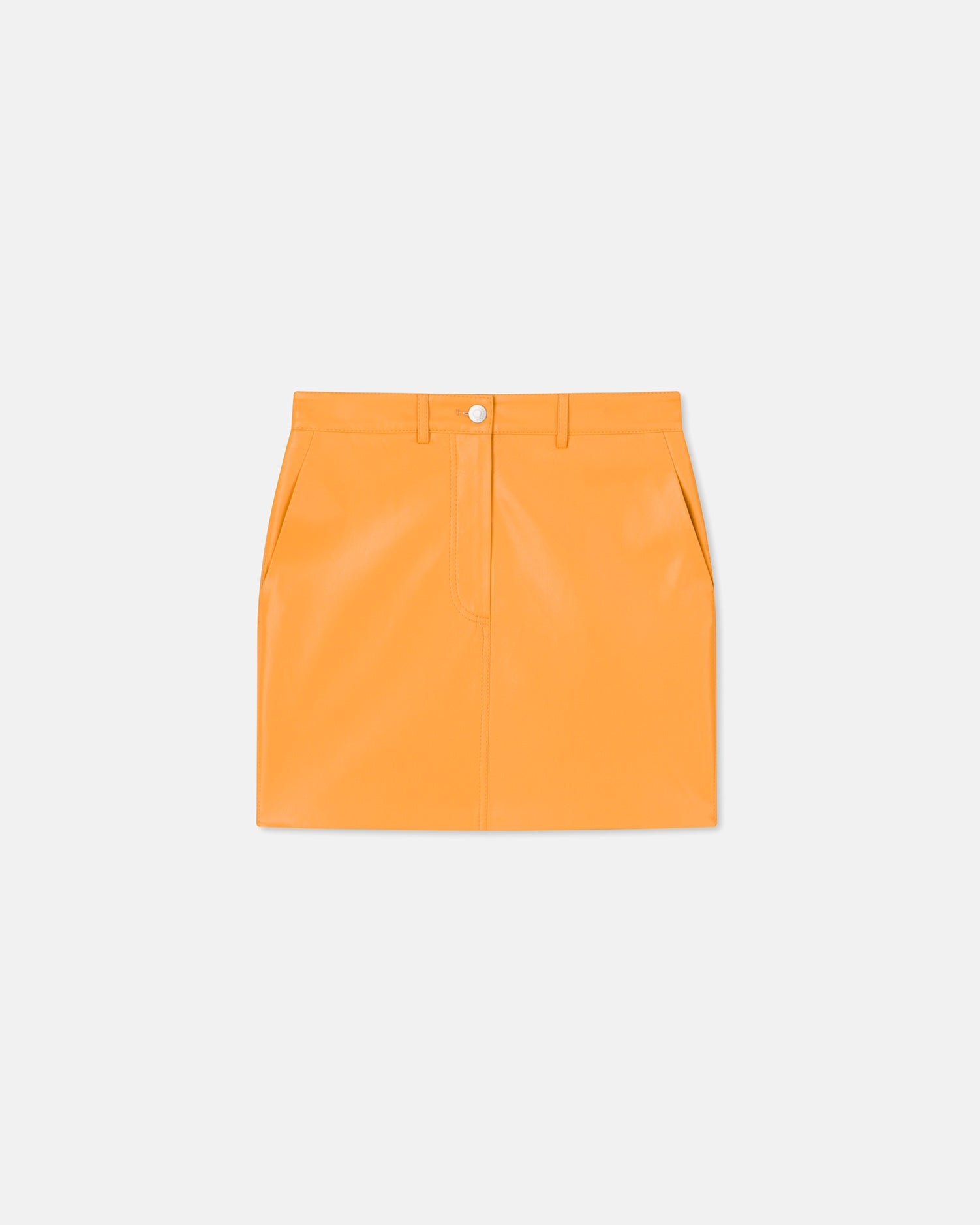 Nanushka Miray faux-leather mini skirt - Yellow