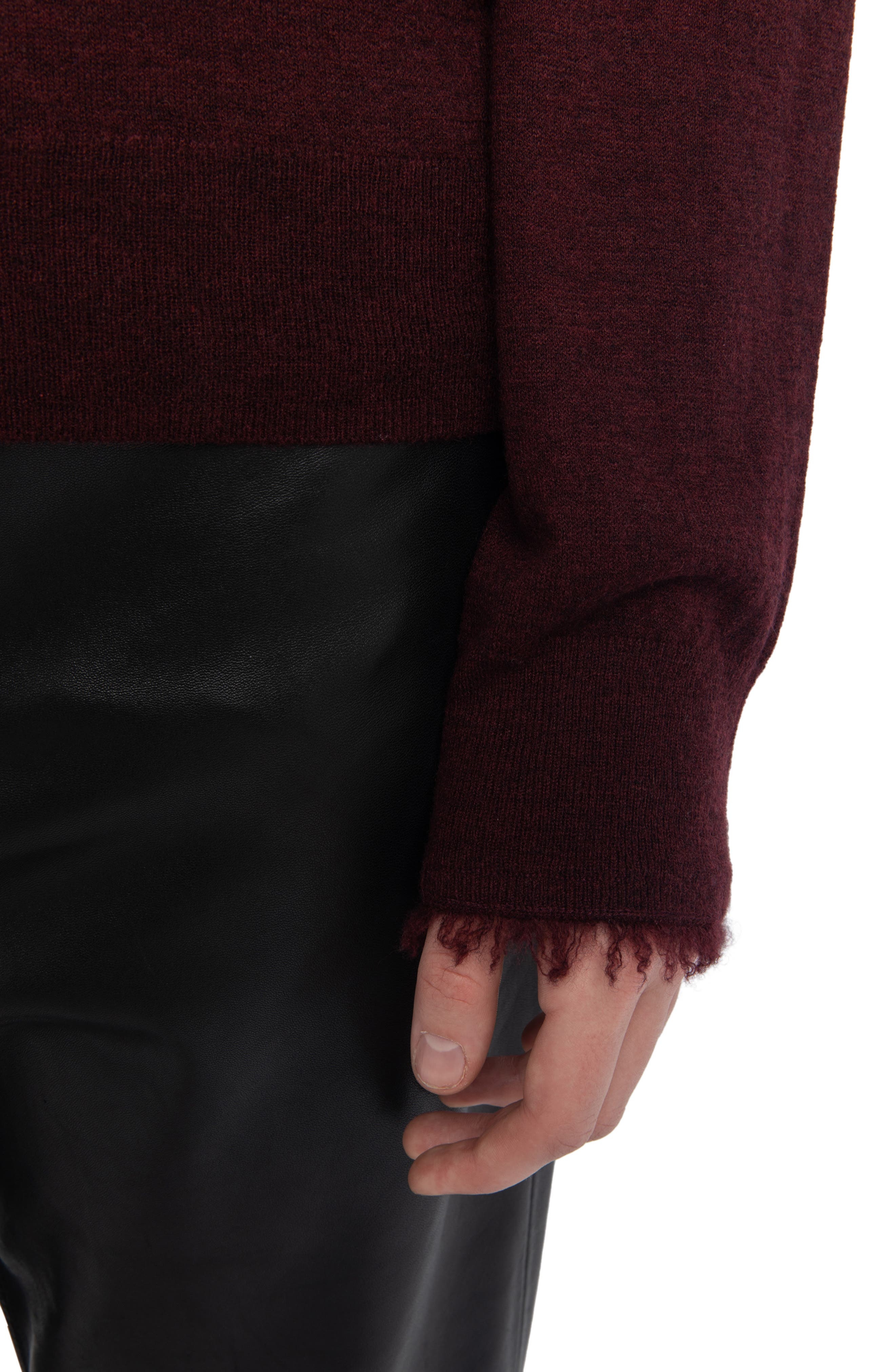 Zadig & Voltaire Ivy Crewneck Cashmere Sweater in Burgundy at Nordstrom - 4