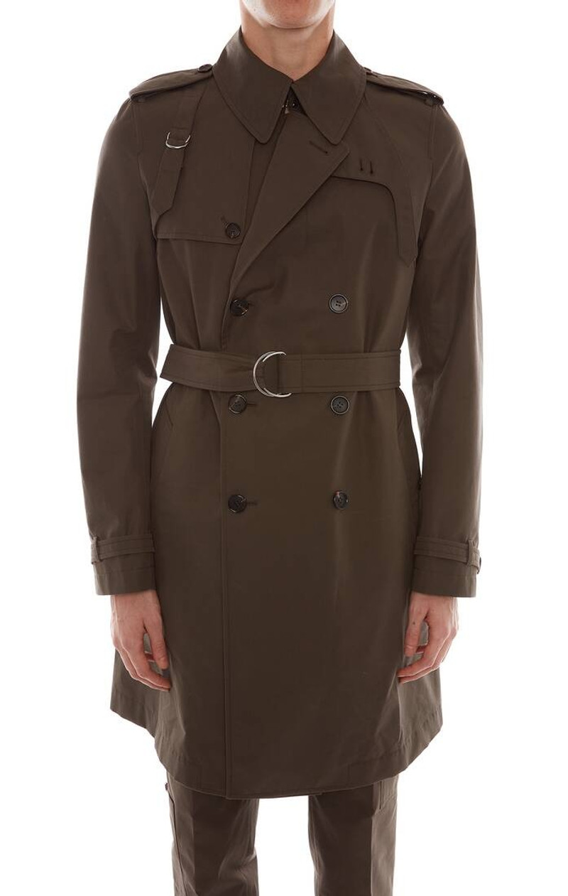 タグ付 2020 Alexander McQueen ハーネストレンチコート Alexander McQueen Men's McQueen Classic Harness Trench Coat in
