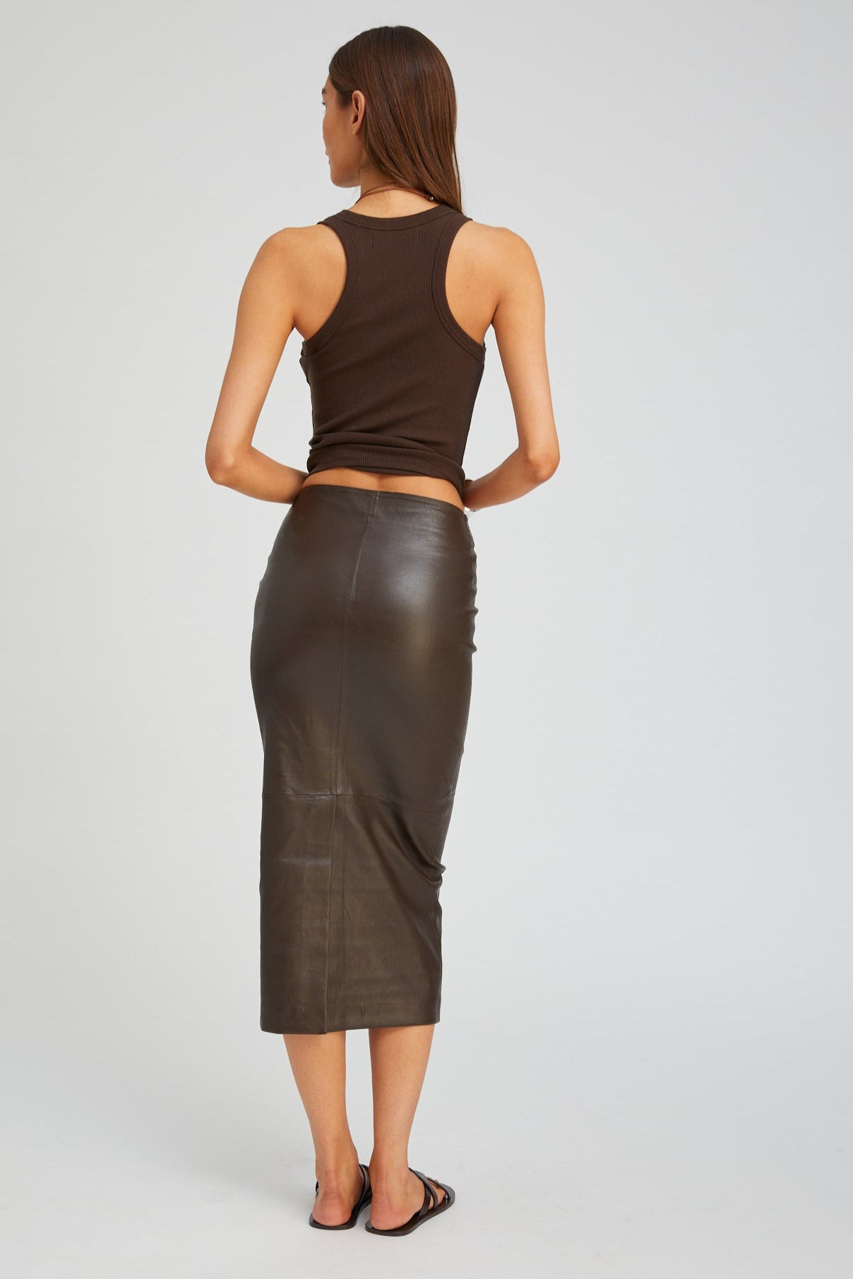 AMERICANO LEATHER TUBE SKIRT - 5