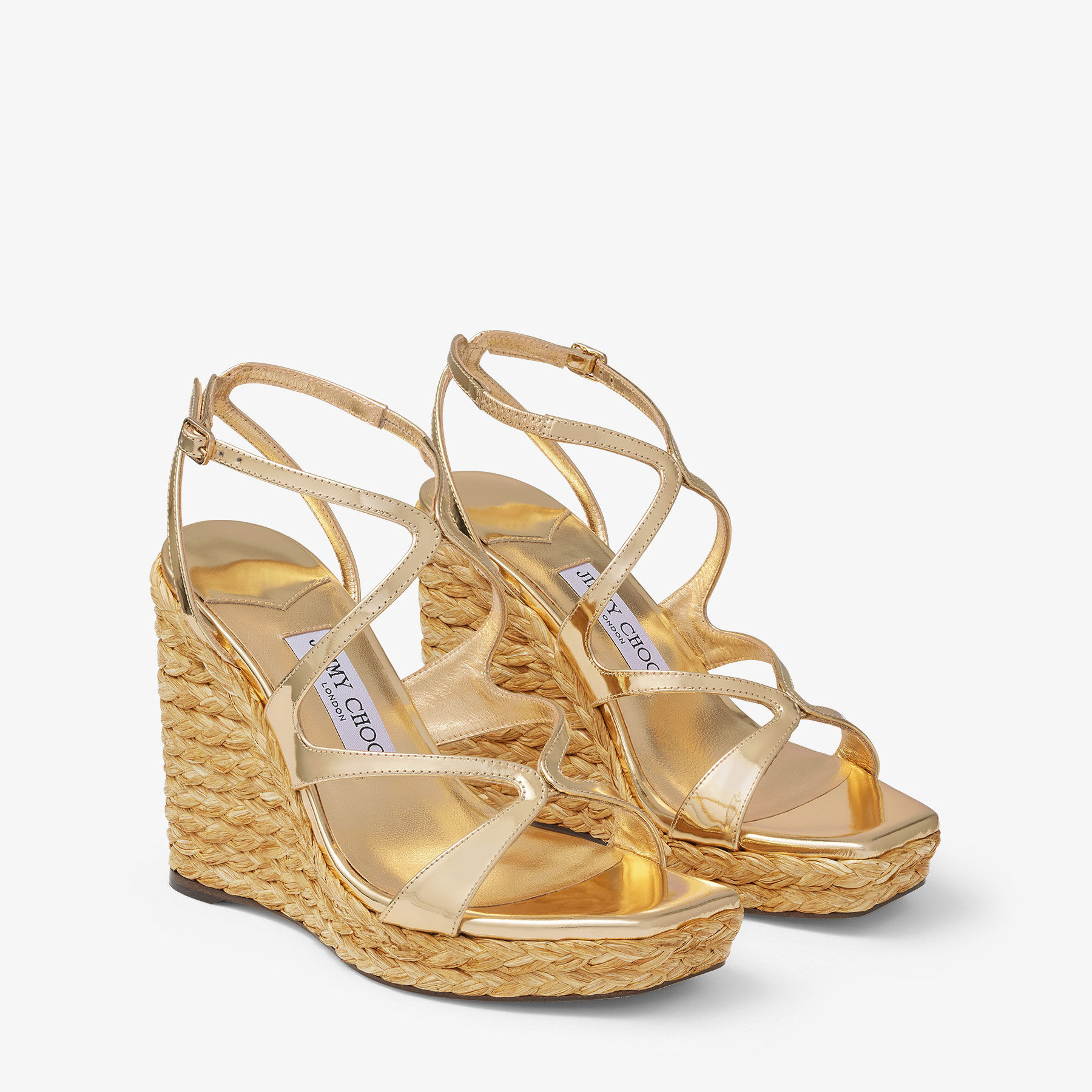 Ayla 110
Gold Metallic Leather Wedge - 3
