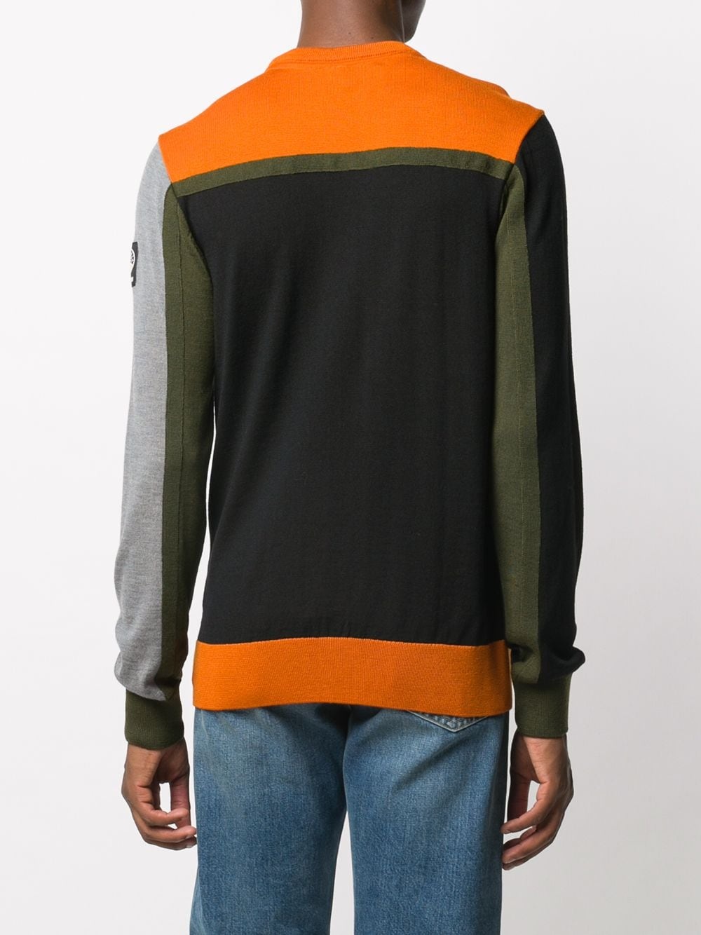 colour-block knit jumper - 4