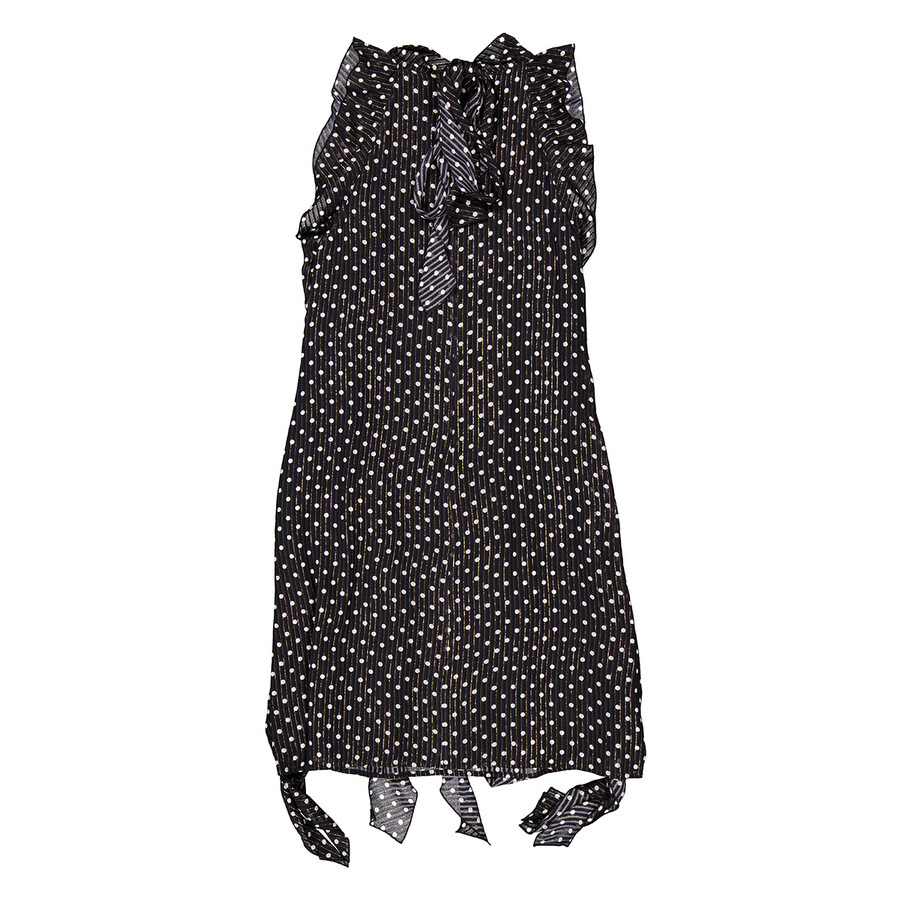 Burberry Silk Ruffled Polka Dot Dress - 8