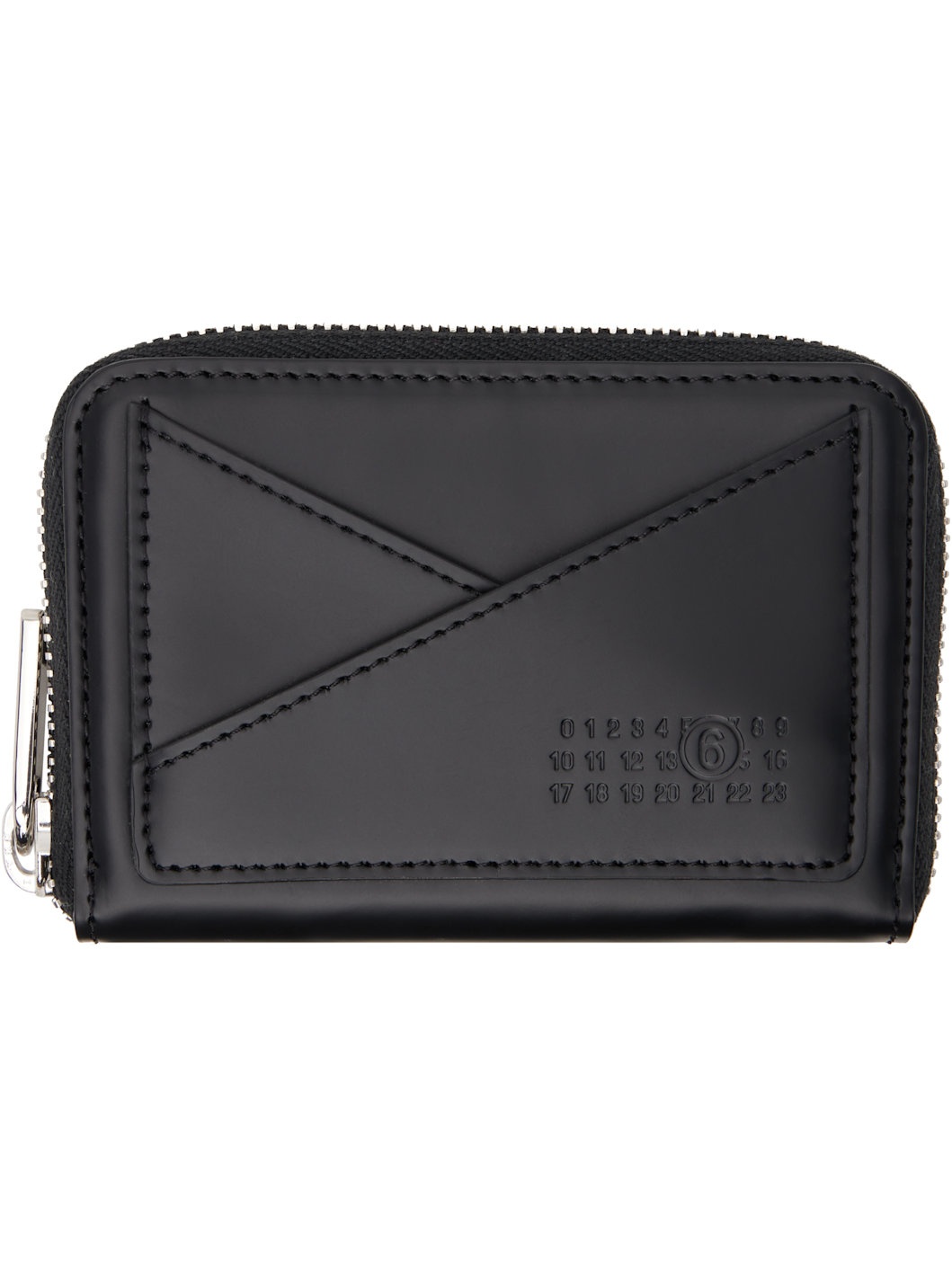 MM6 Maison Margiela Black Triangle 6 Zip Around Wallet
