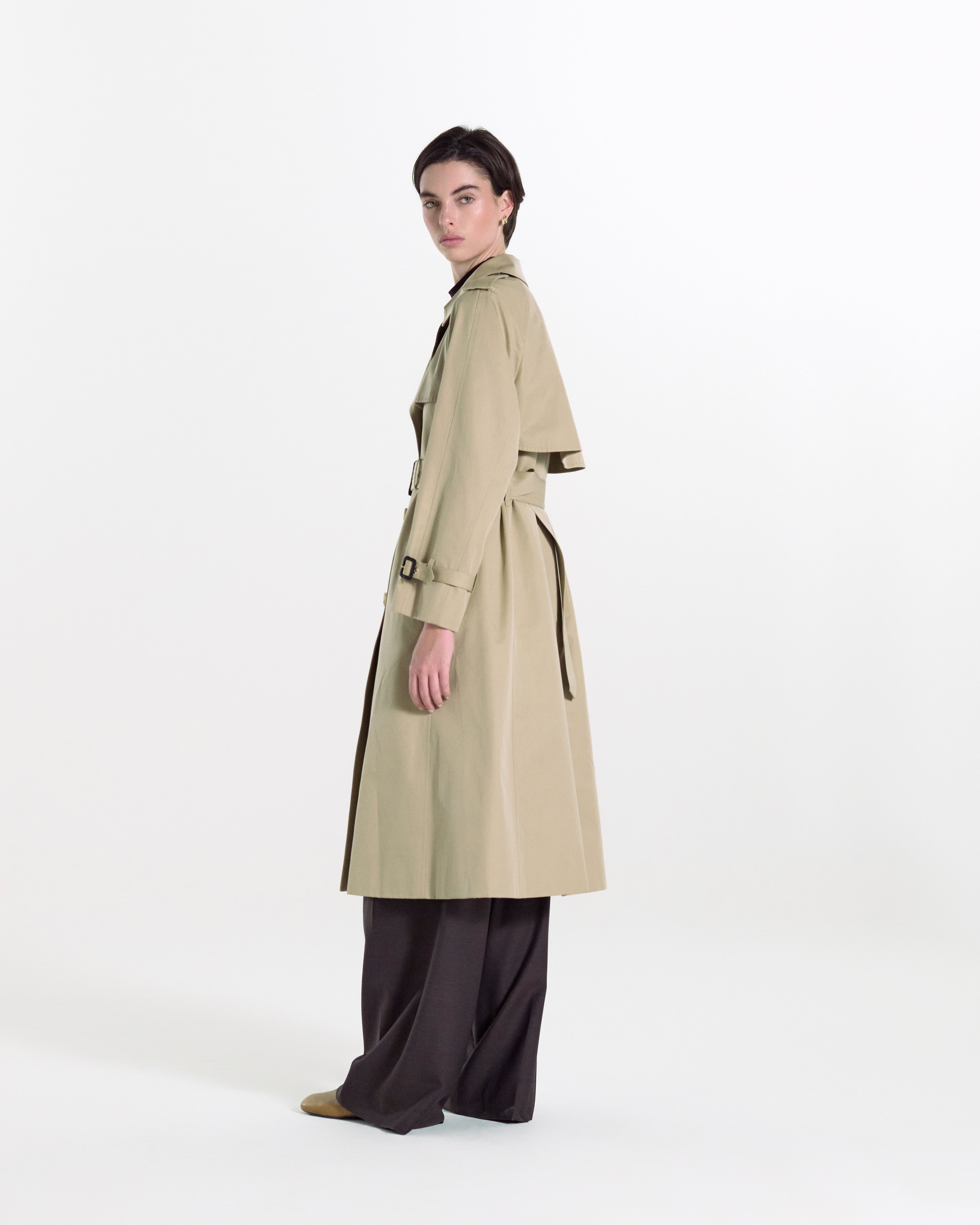 Forrest Gabardine Double Breasted Trench Coat - 5