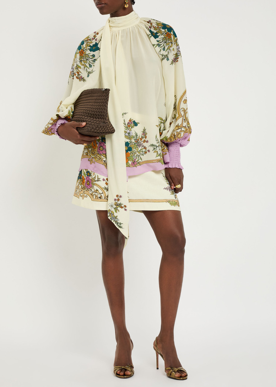 Alemais Antoinette Floral-print Linen Mini Skirt - 4