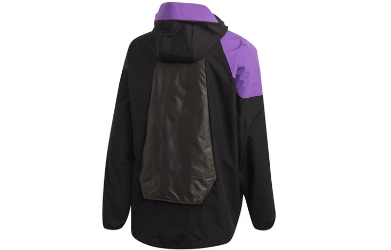 adidas adidas originals Casual Sports hooded Half Zipper Jacket Black FM3679 outlook