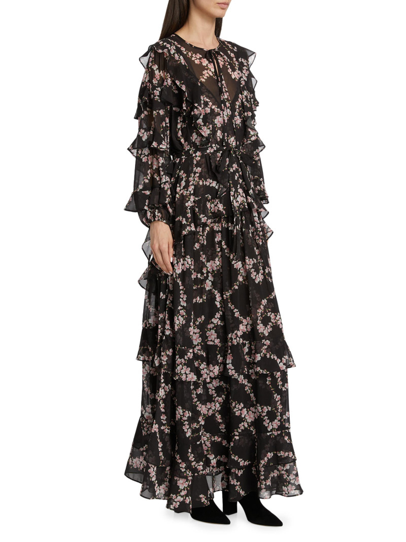 Women's Greta Chiffon Maxi Dress - Chained Blossom Chiffon 4