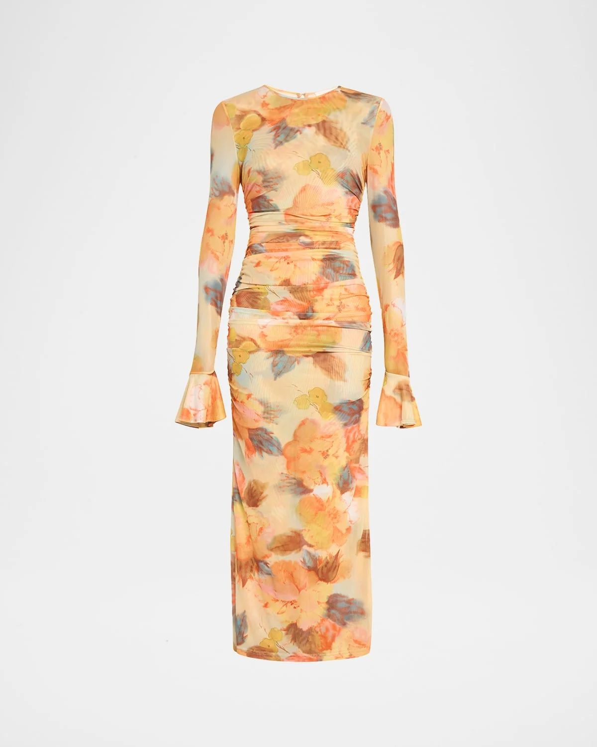 Neriah Watercolor Floral Mesh Maxi Dress - 1