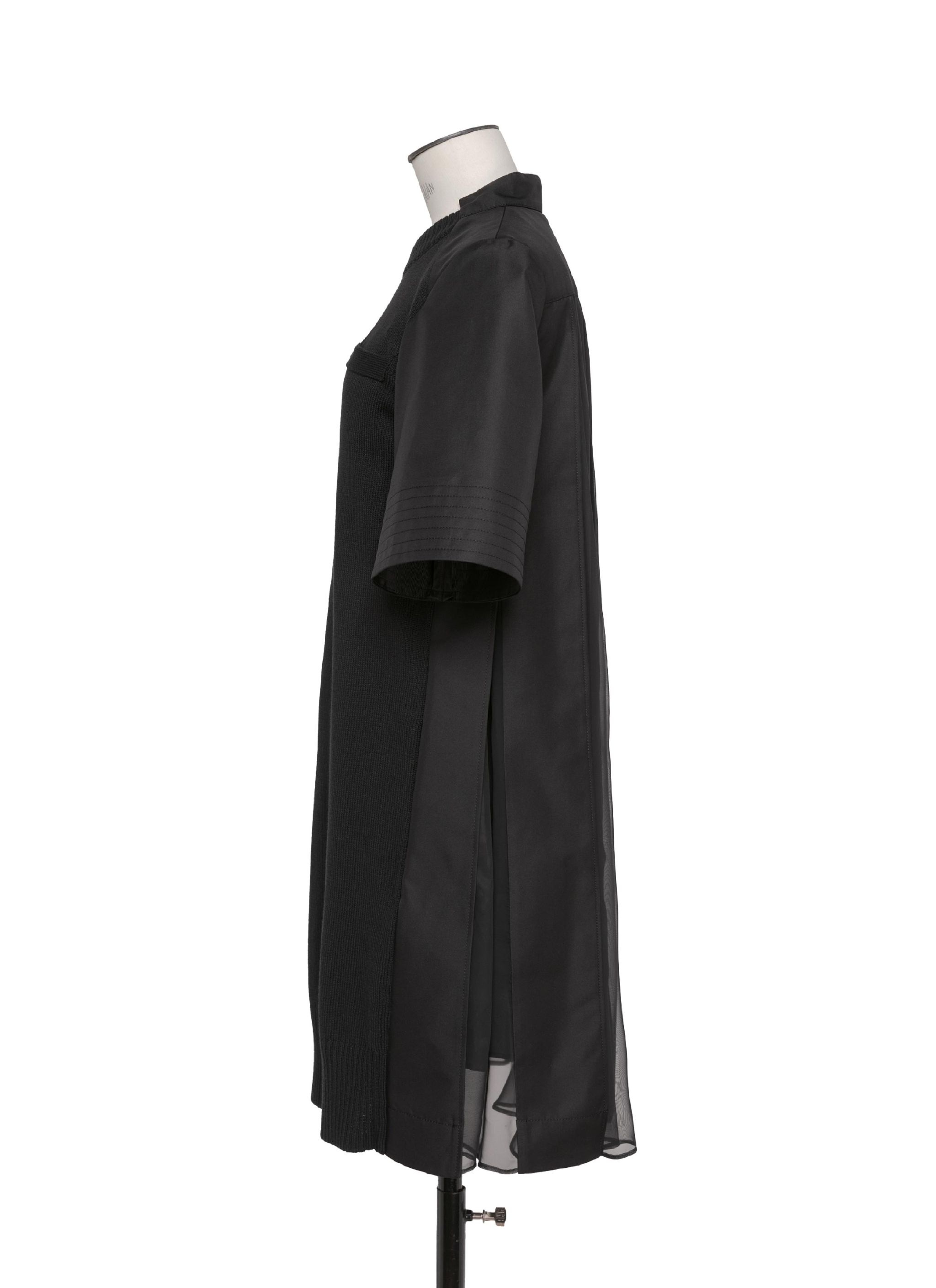 Cotton Gabardine x Knit Dress - 2