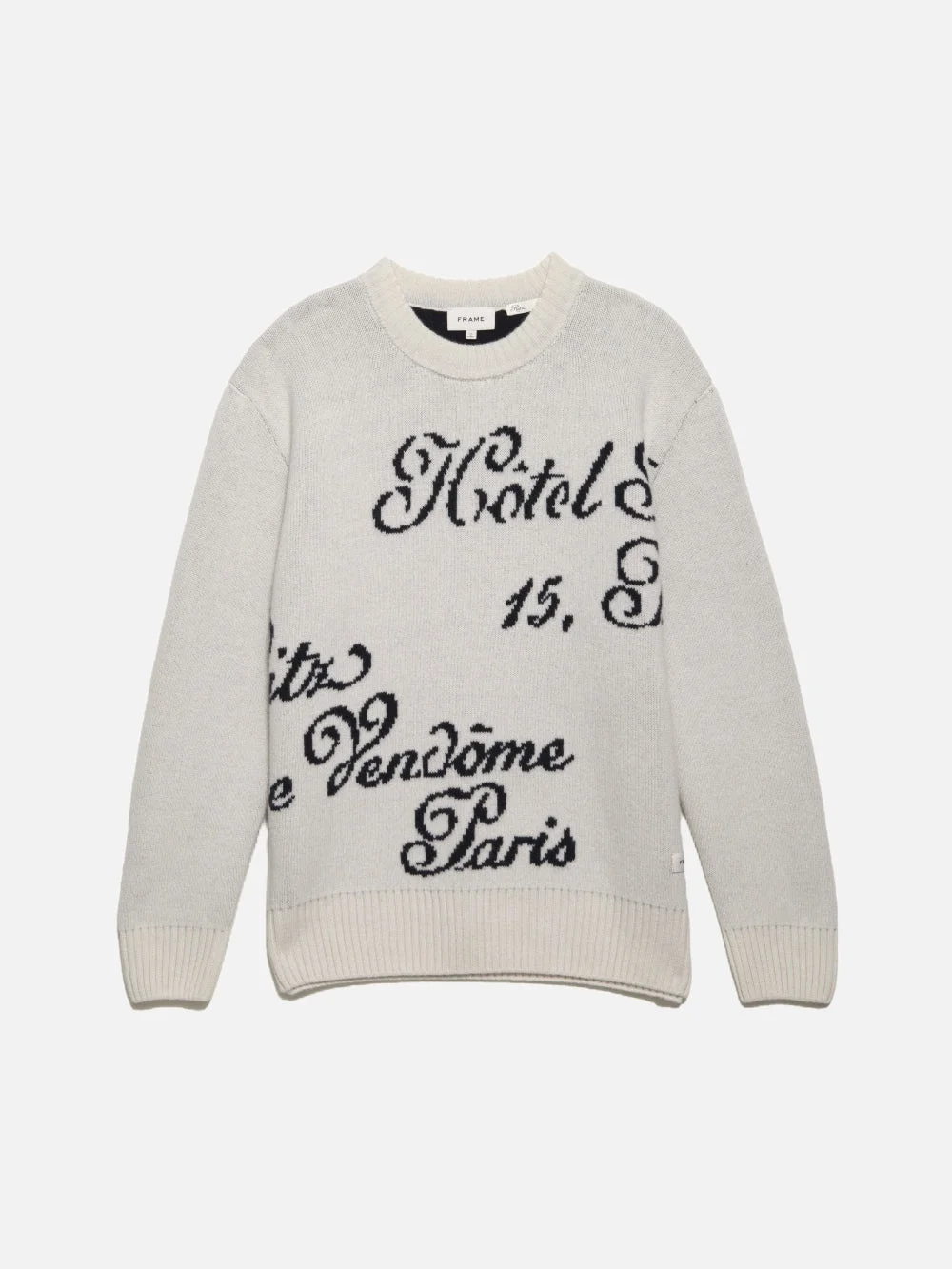 Ritz Men's Crew Sweater in Off White Multi - 1