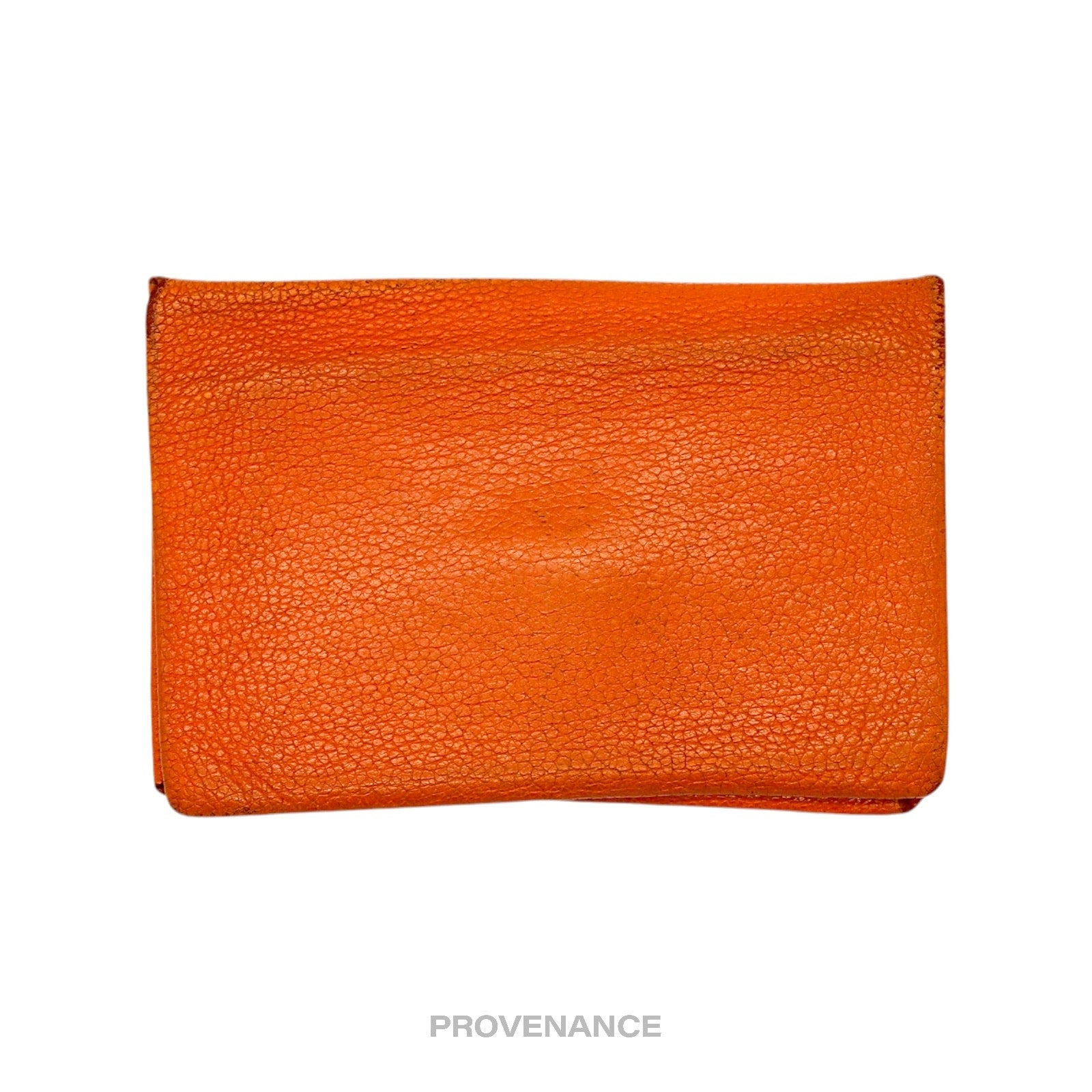 Hermès Calvi Card Wallet - Orange Chevre Mysore Leather - 2