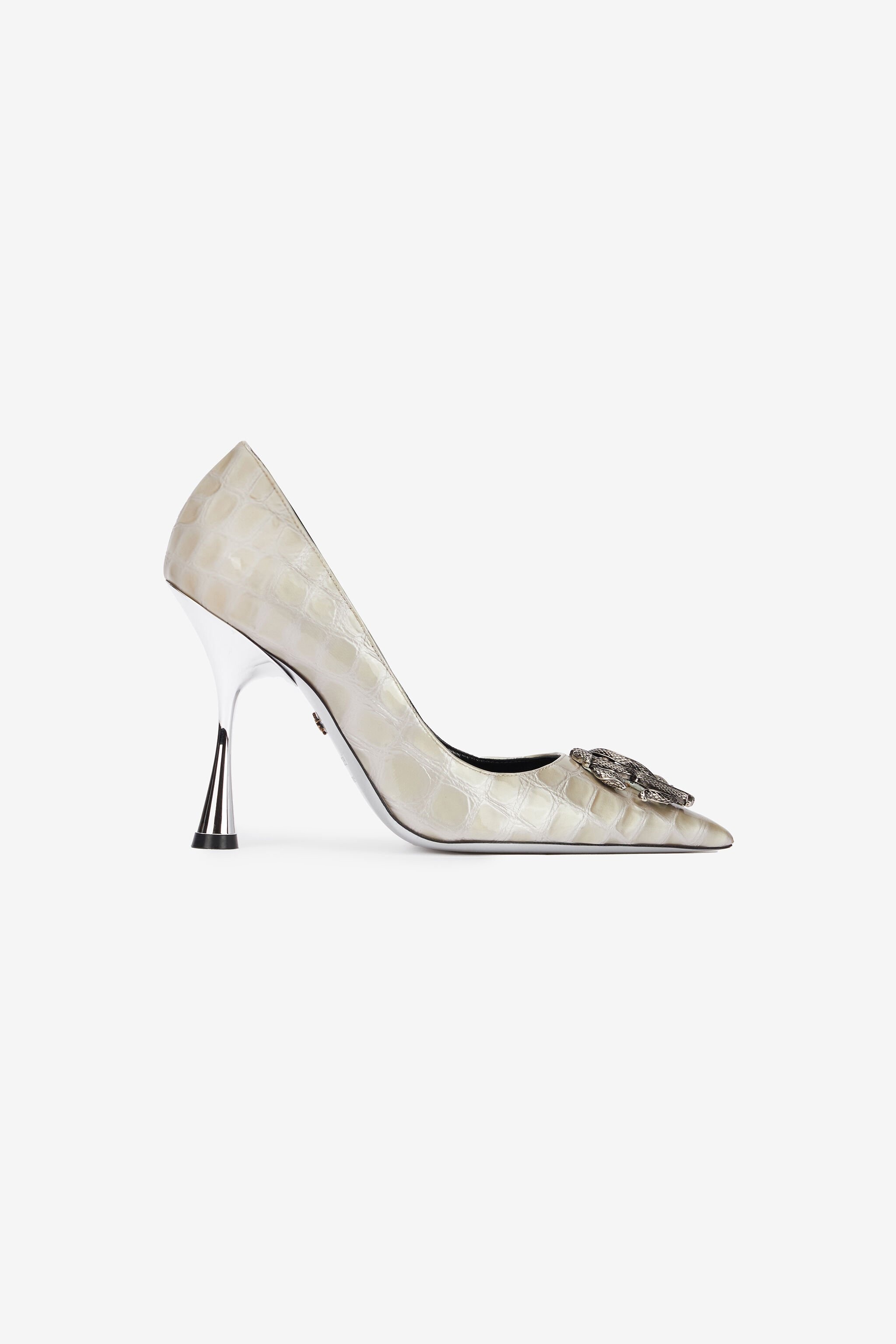 Pumps With Mirror Snake Monogram - 1