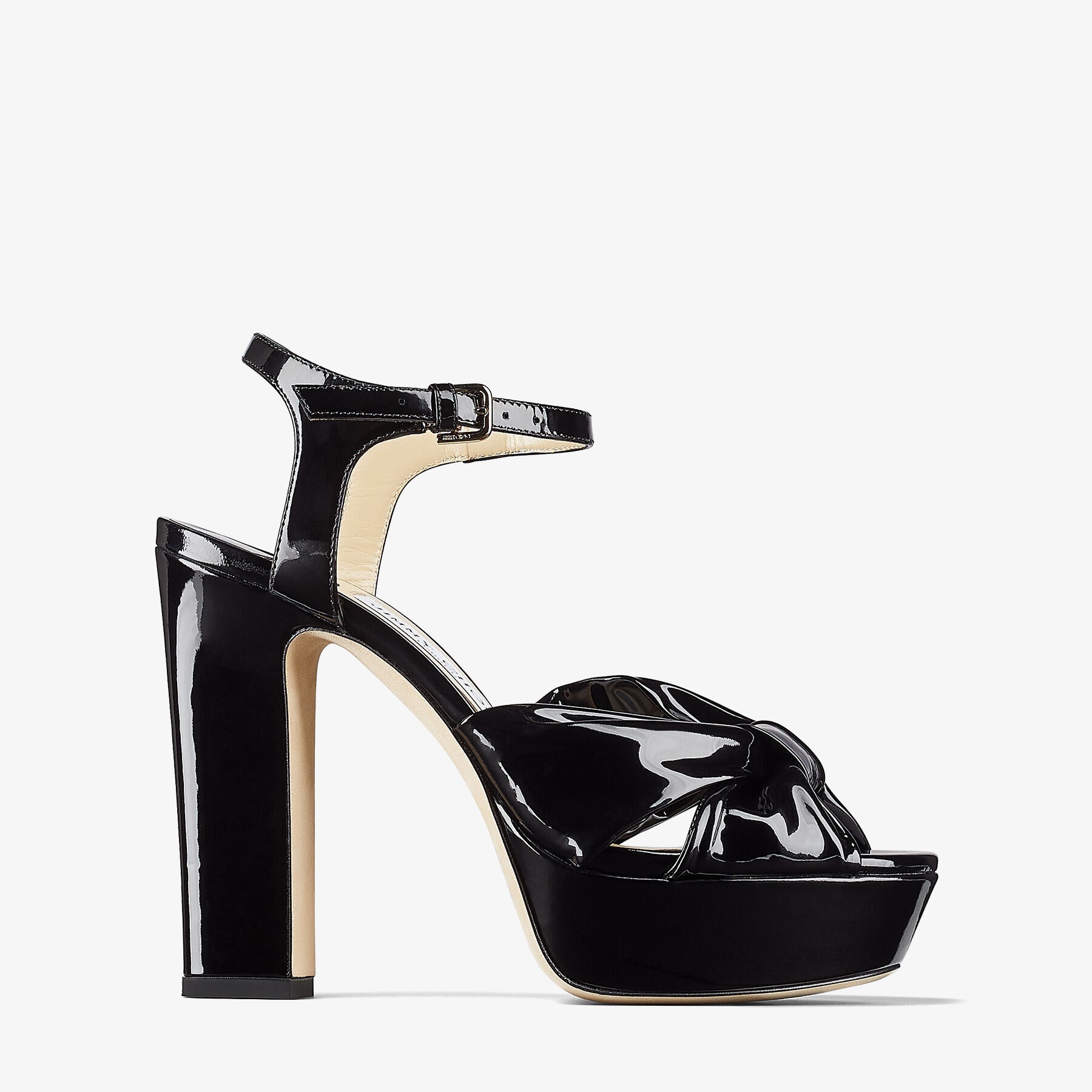 Heloise 120
Black Soft Patent Platform Sandals - 1