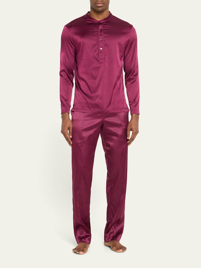 TOM FORD Men's Silk Logo Pajama Pants outlook
