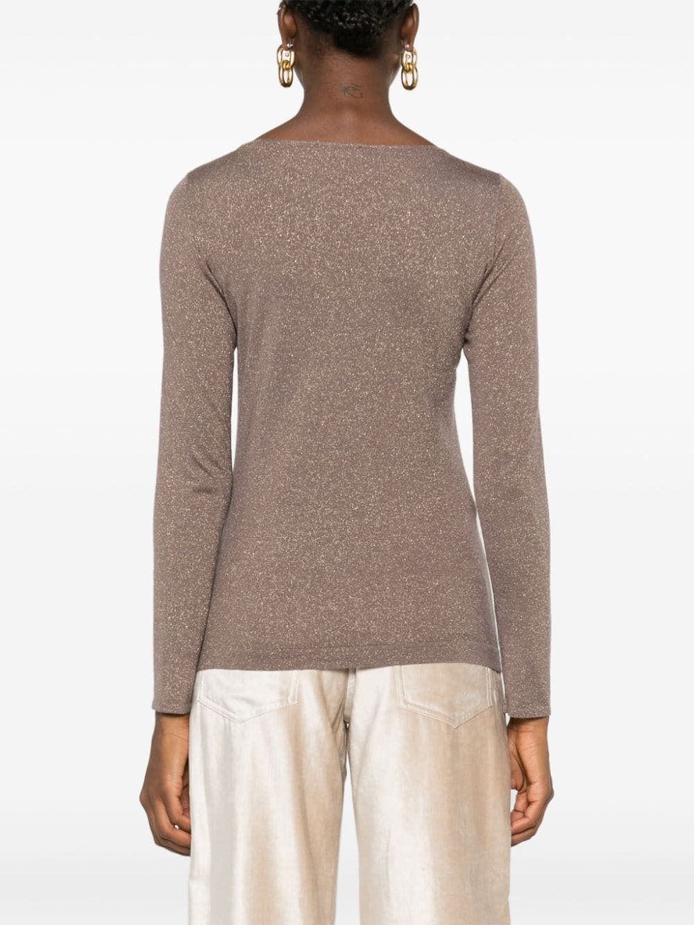 Cashmere and silk blend boatneck sweater - 4